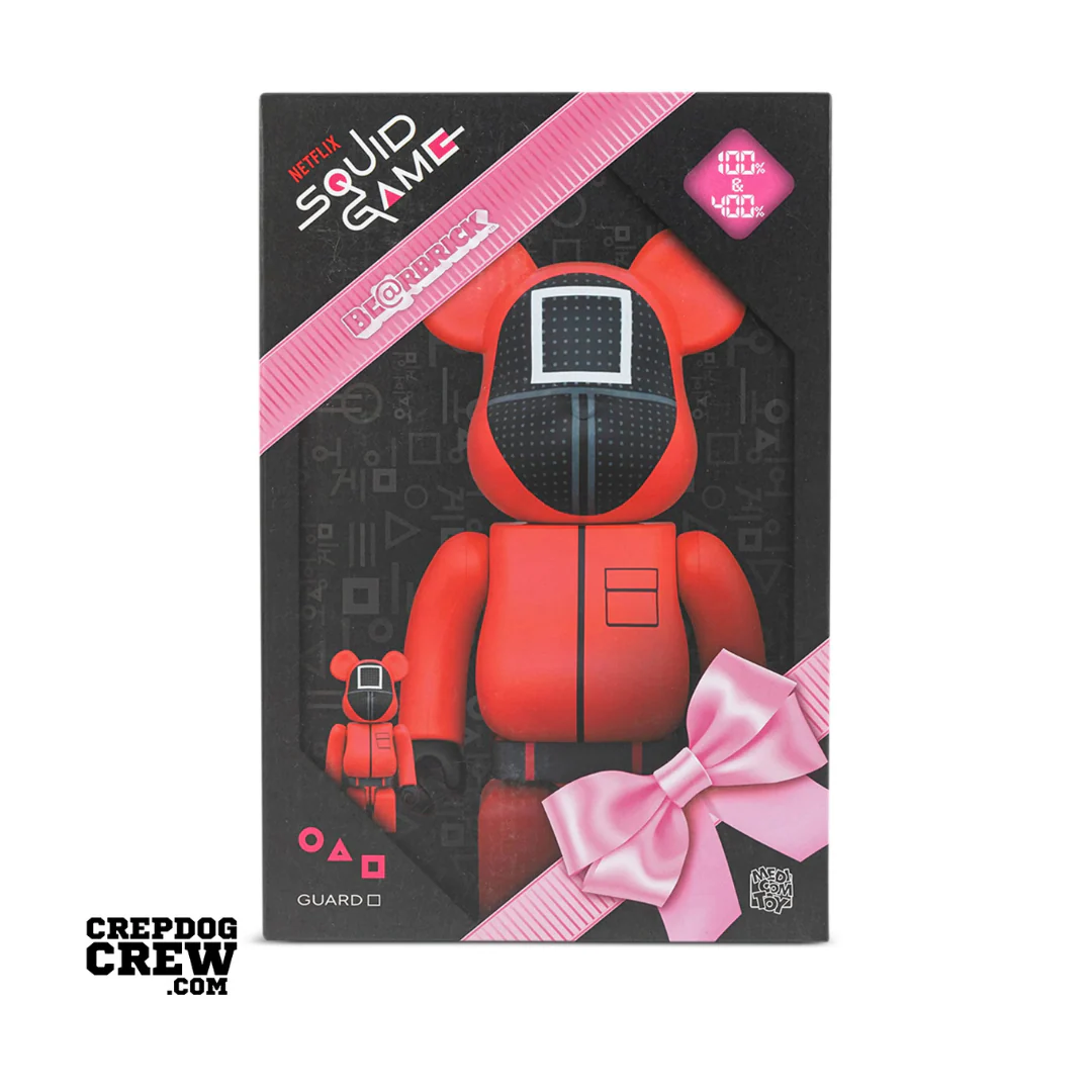 Bearbrick x Squid Game Guard (Square) 100% & 400% Set - Image 4