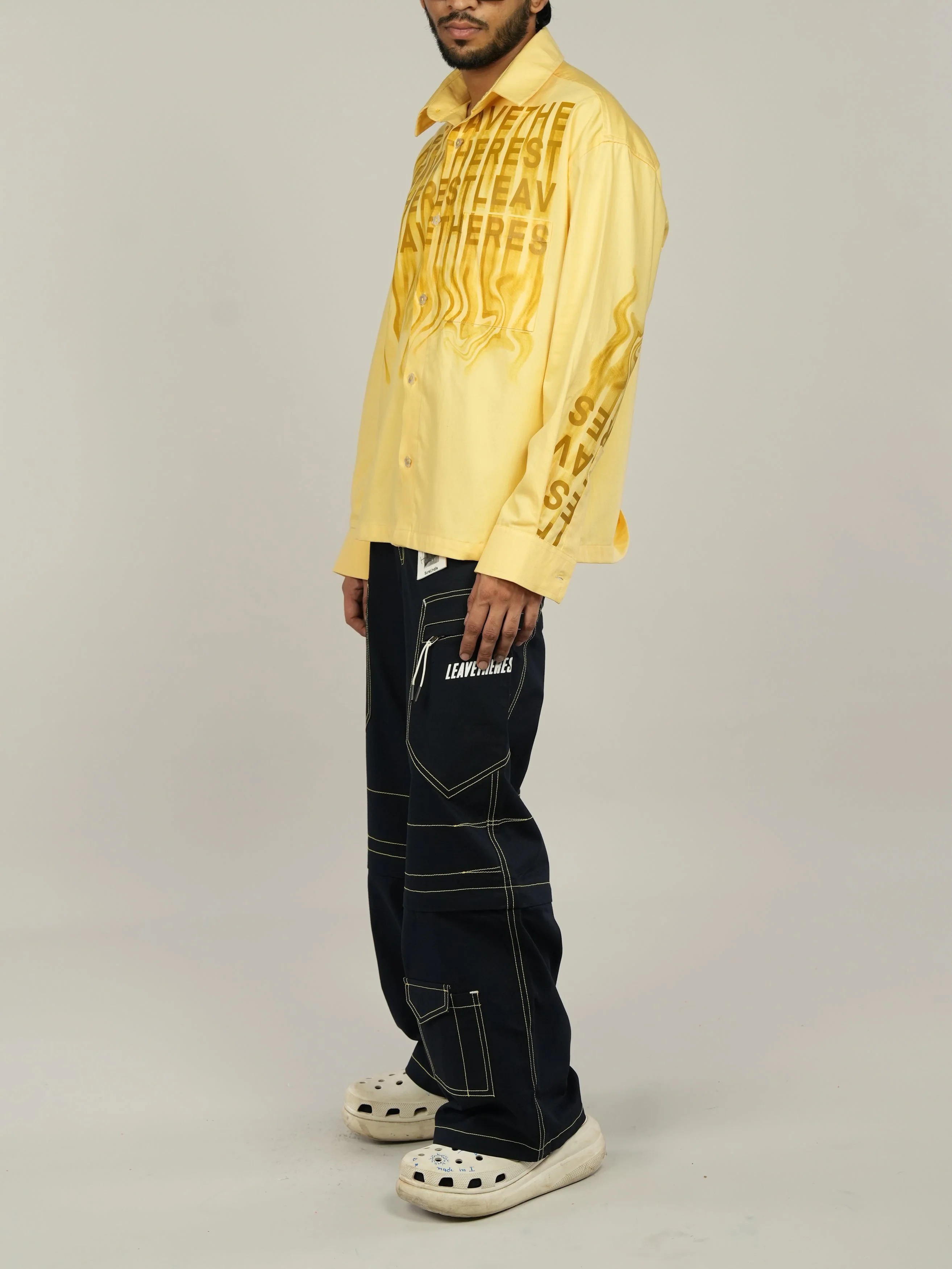 Big Print oxford shirt-Yellow - RTW - Image 5