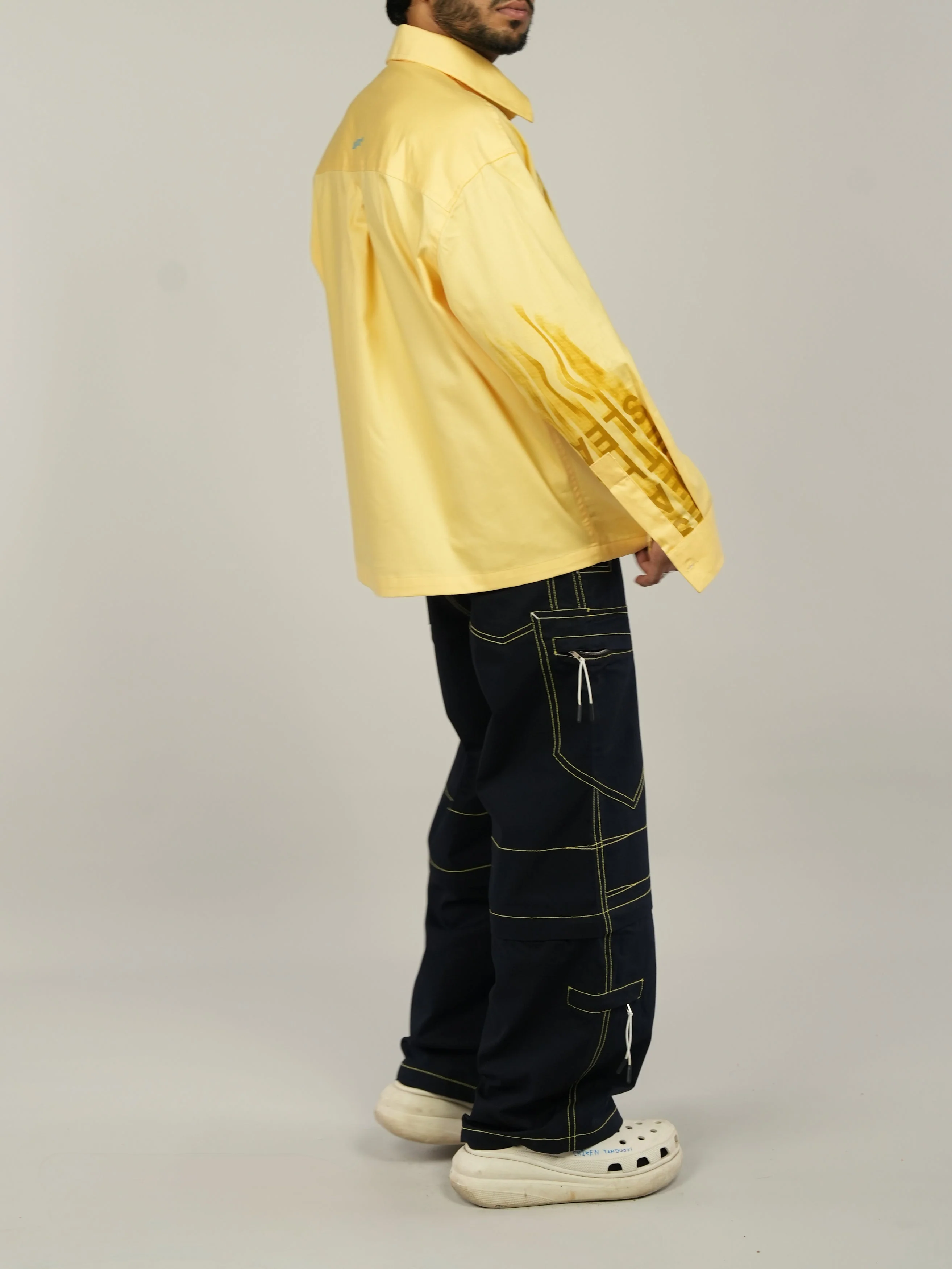 Big Print oxford shirt-Yellow - RTW - Image 7