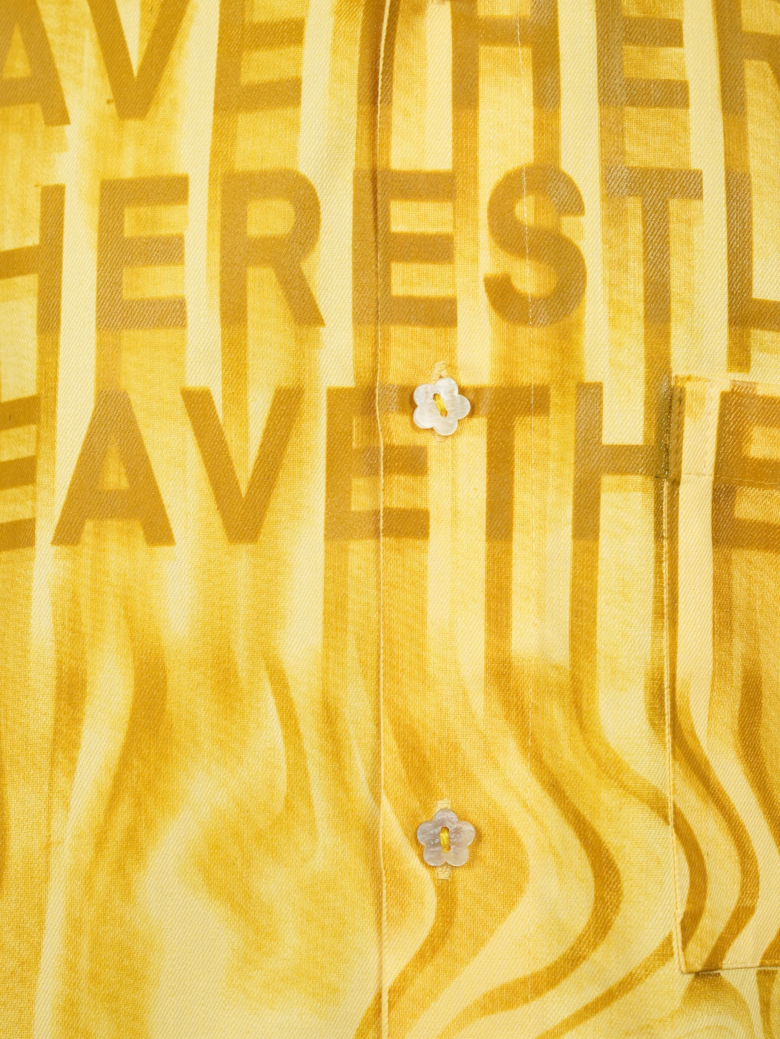 Big Print oxford shirt-Yellow - RTW - Image 8