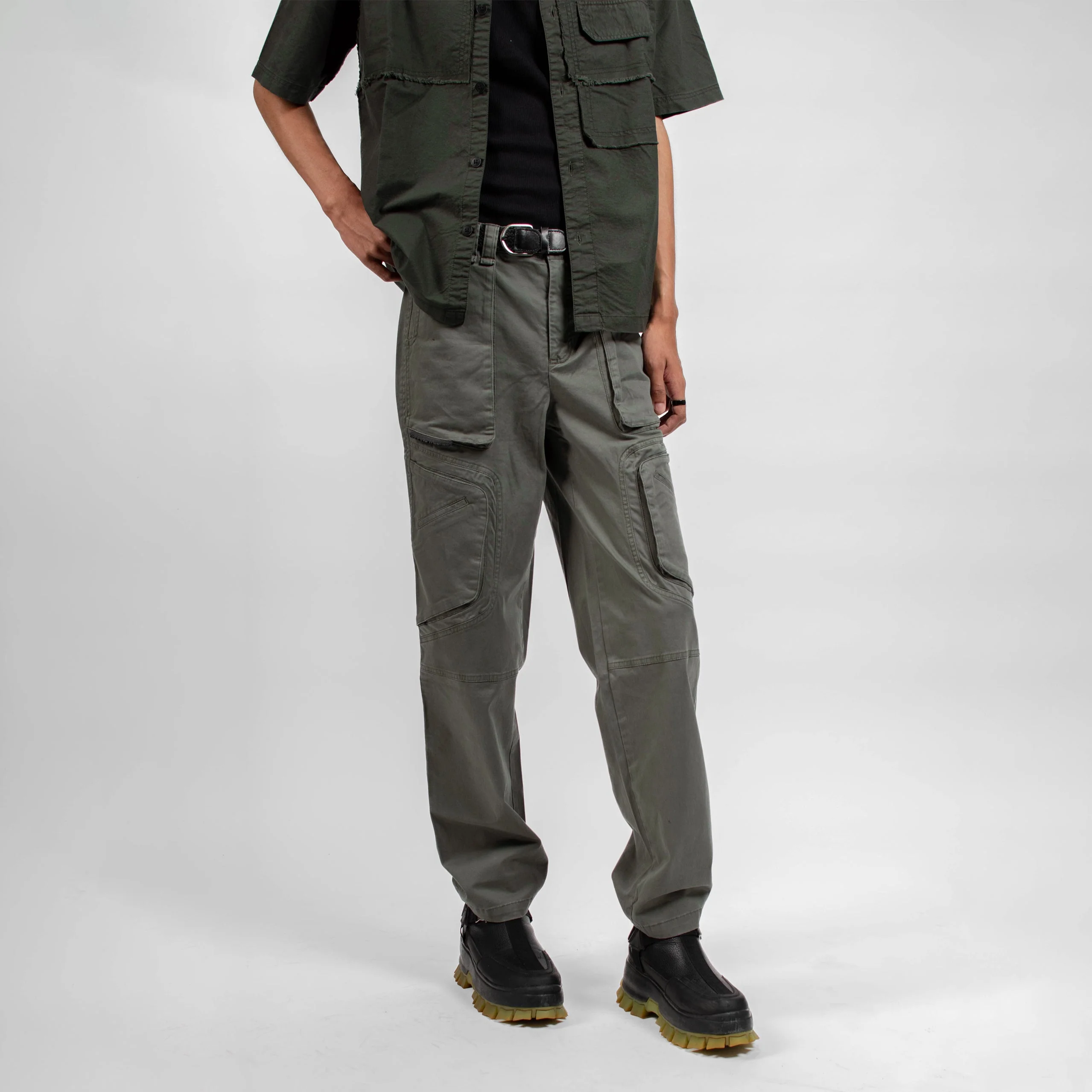 BIKER PANTS - SULPHUR GREEN - Image 3