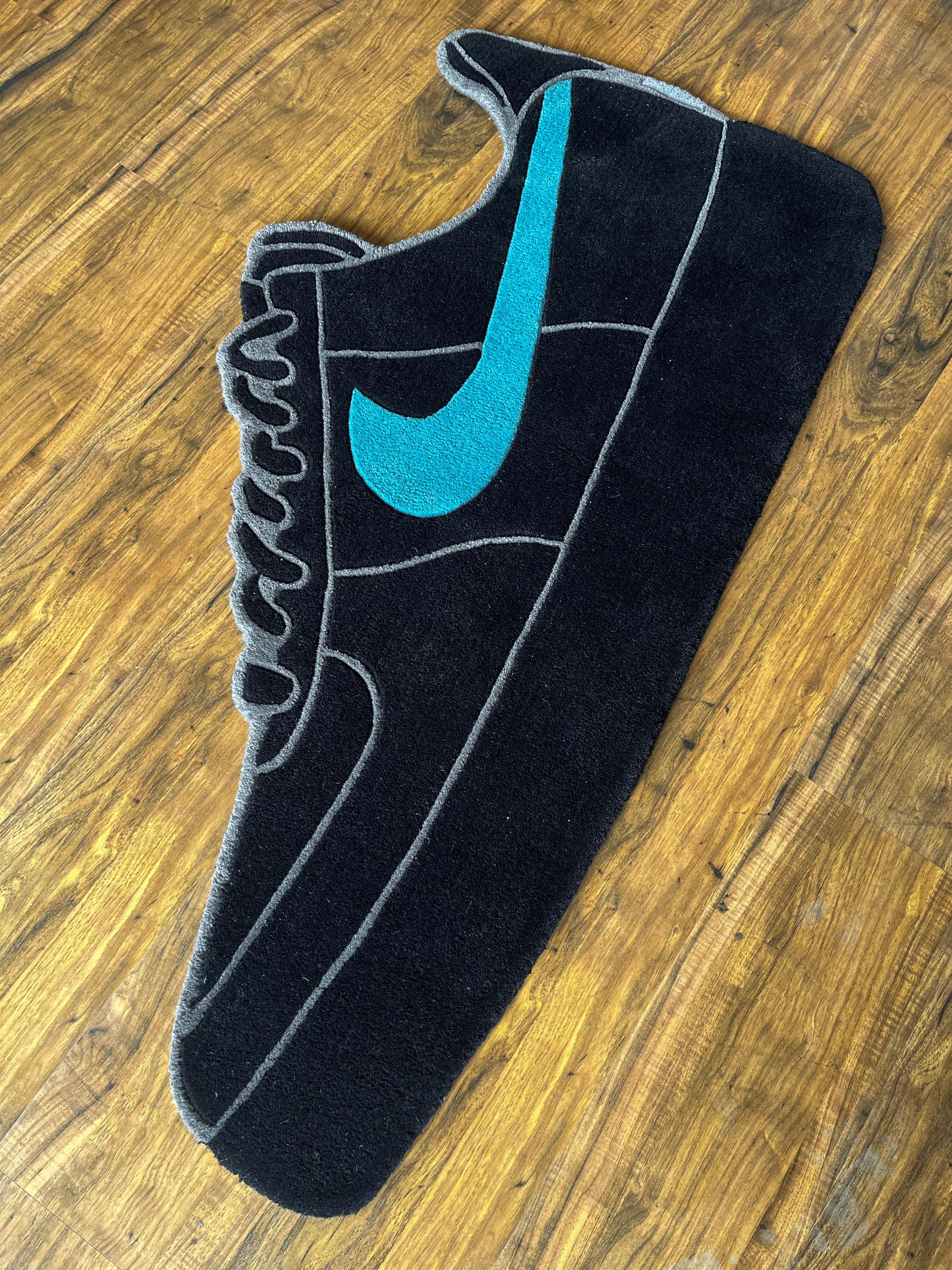 Black design Custom Shoe Custom Rug - Image 2