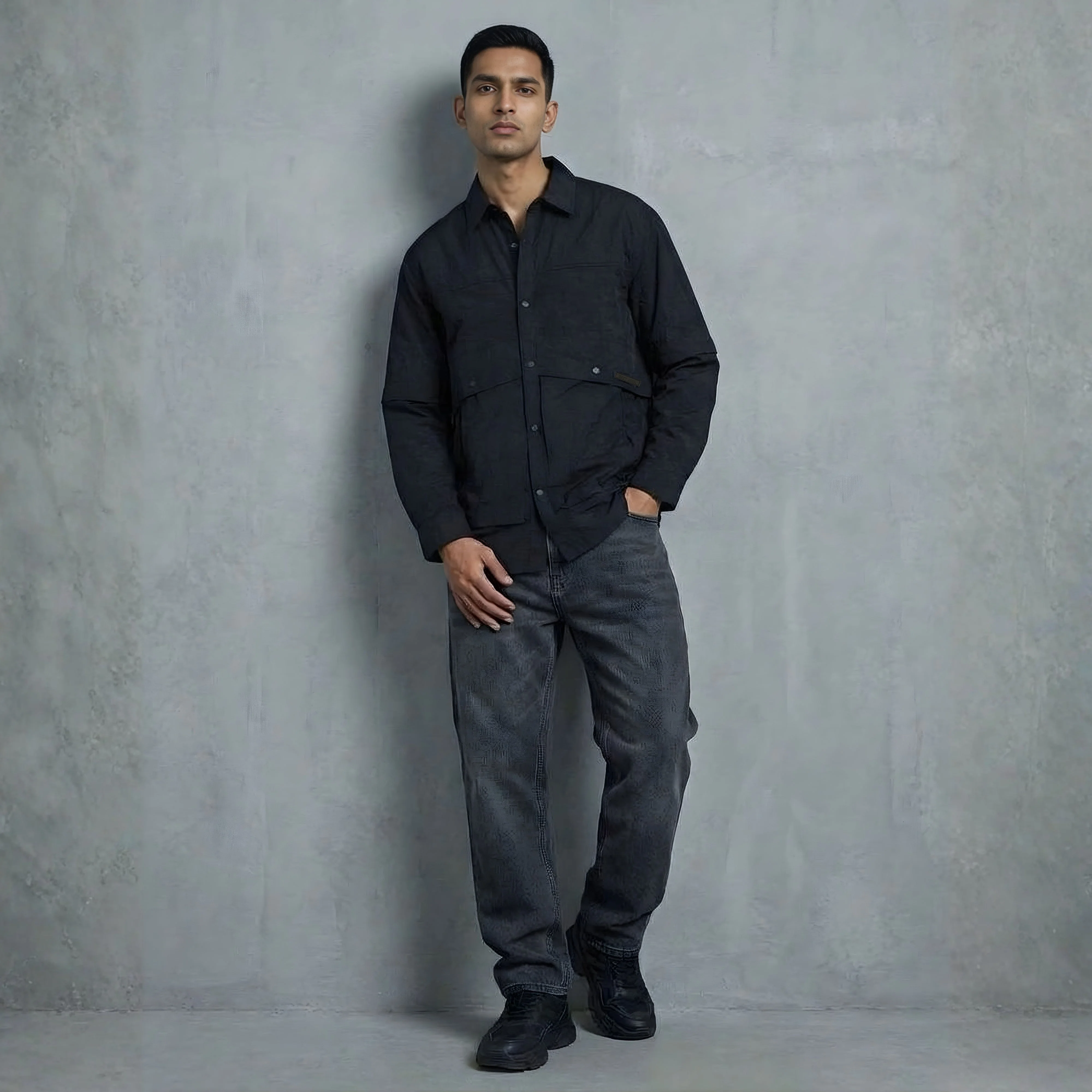 BLACK FIELD OVERSHIRT - Image 7