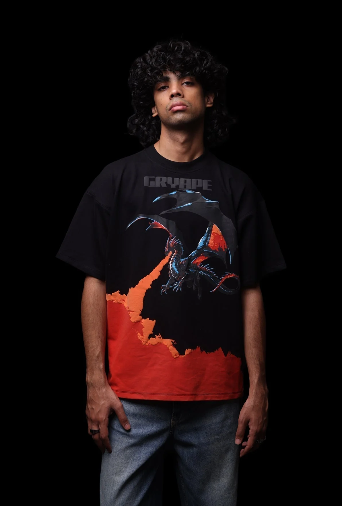 BLACK FLAMEBORN T-SHIRT - Image 3