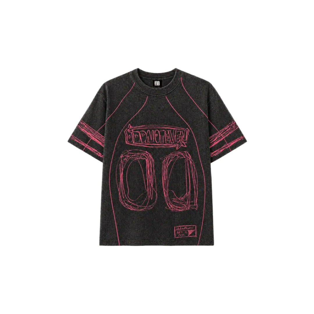 Black-Red Jersey Tshirt