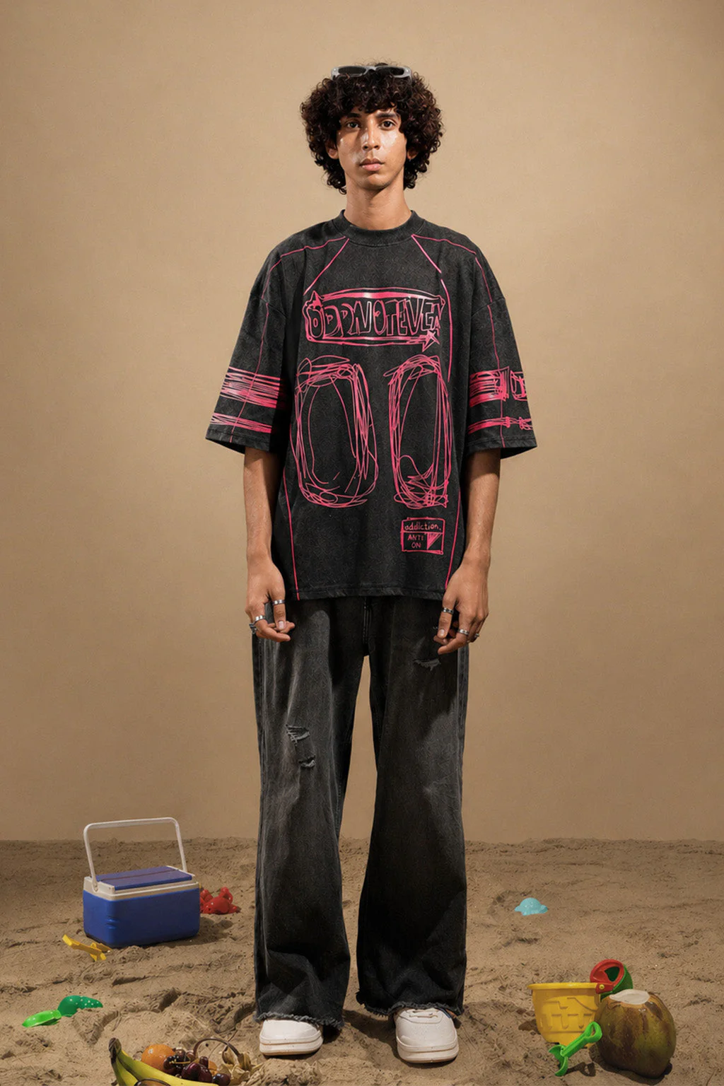 Black-Red Jersey Tshirt - Image 3