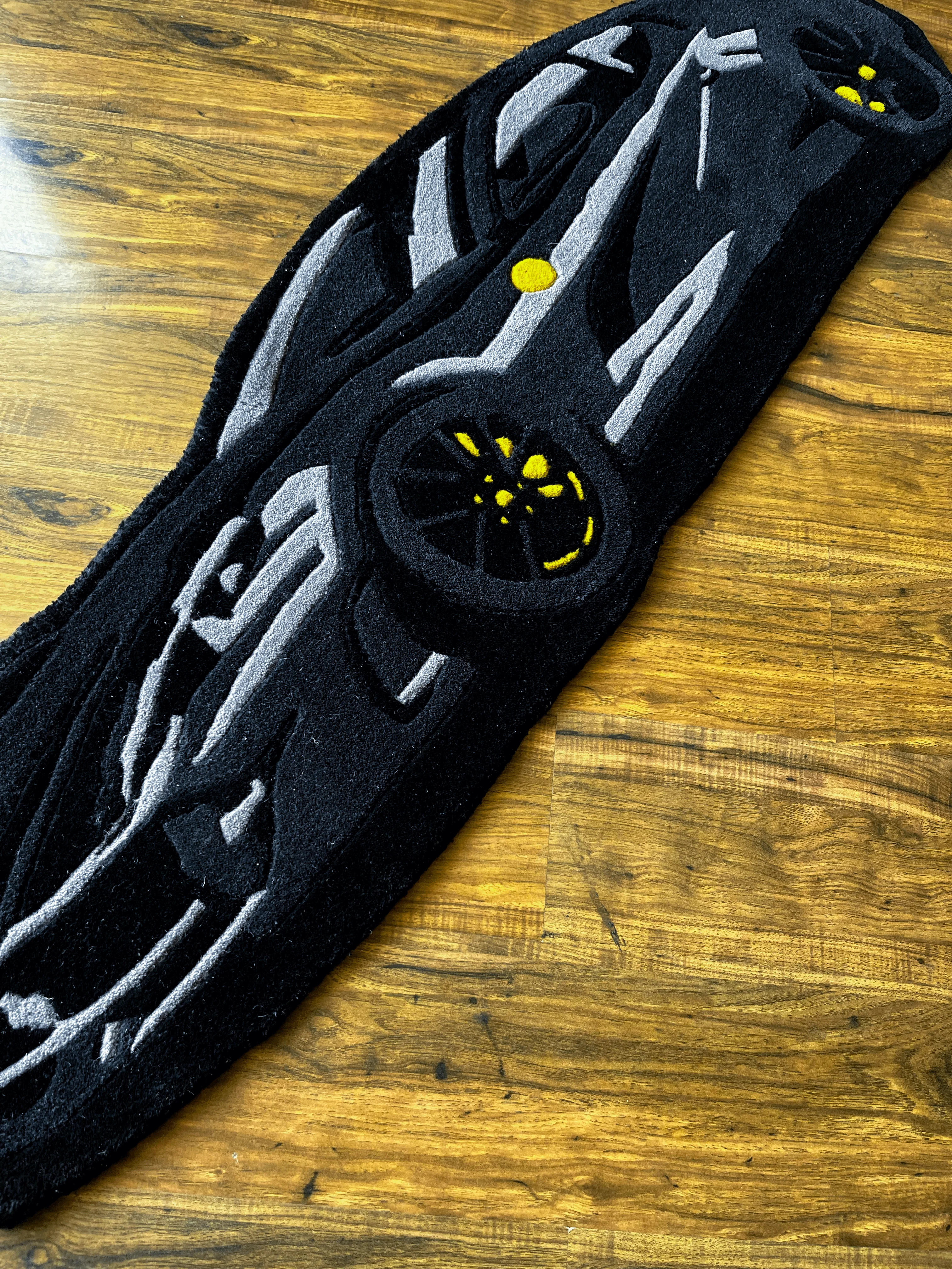 Black super Car Hand Tufted Custom Rug - Image 4