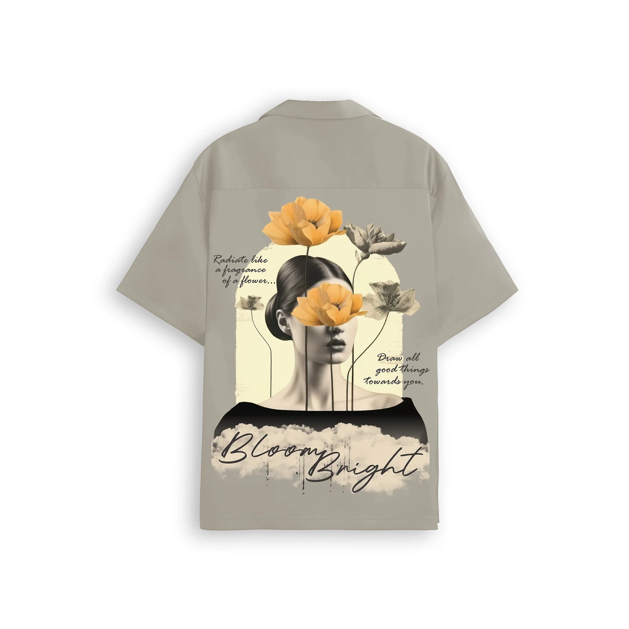 Bloom Bright shirt - Cement grey