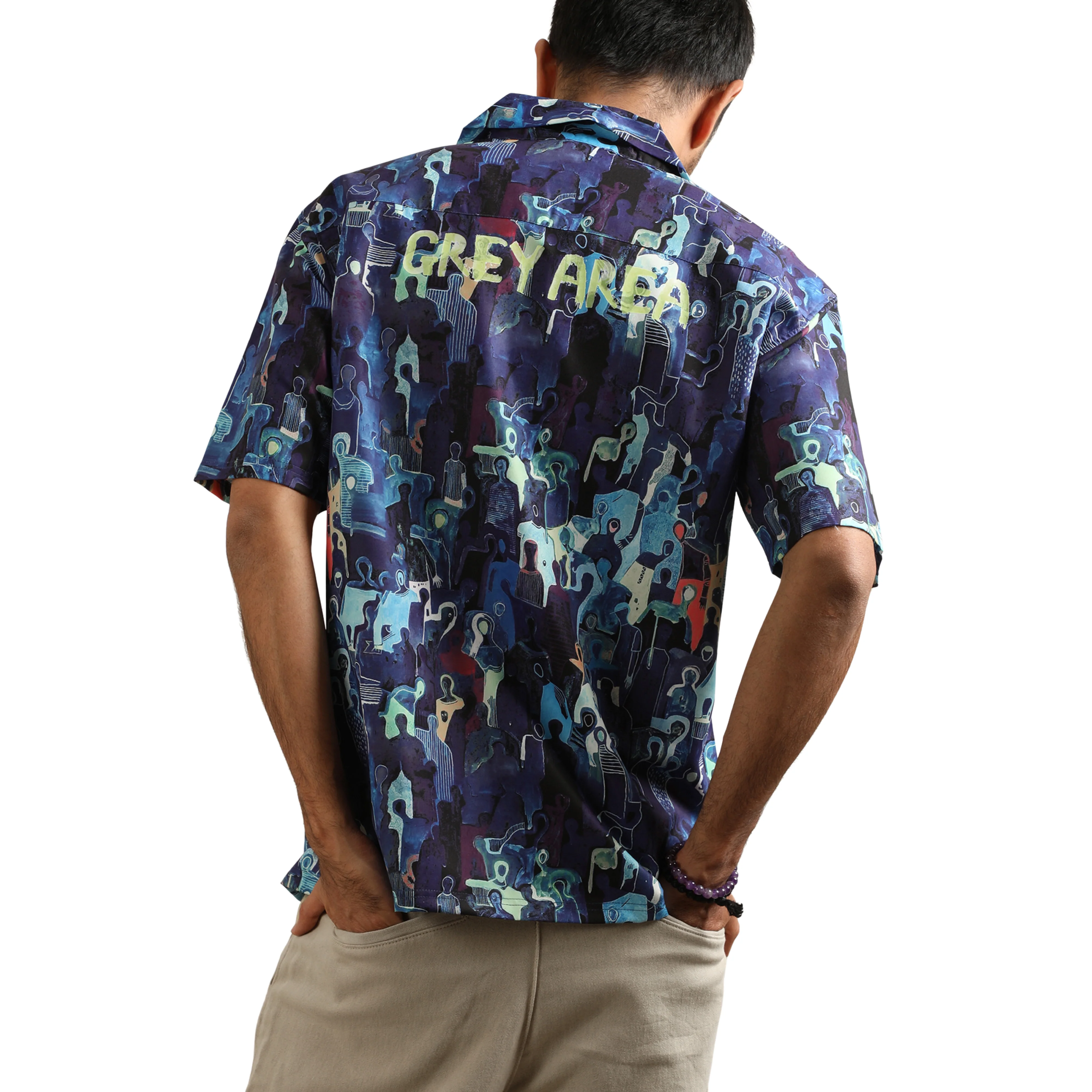 BLUE SPECTRUM CUBAN COLLAR SHIRT - Image 3