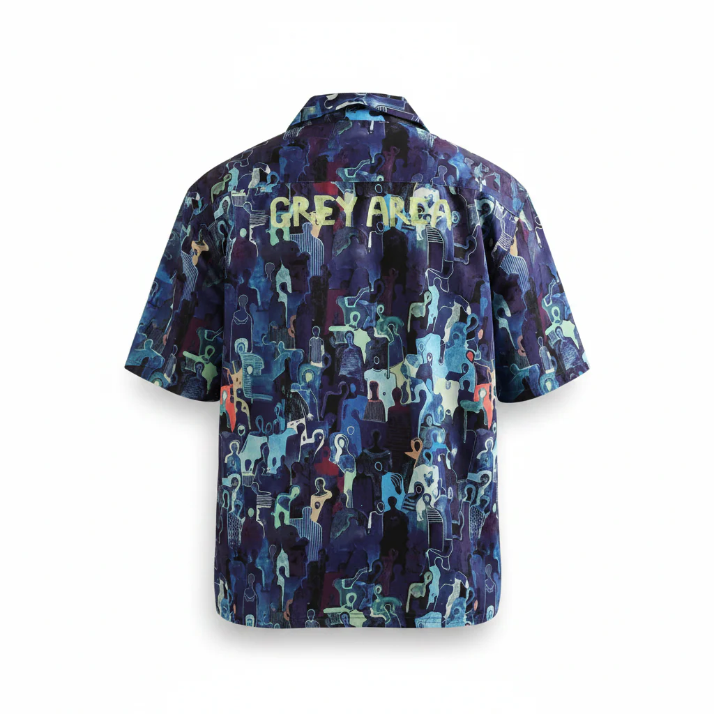 BLUE SPECTRUM CUBAN COLLAR SHIRT - Image 4