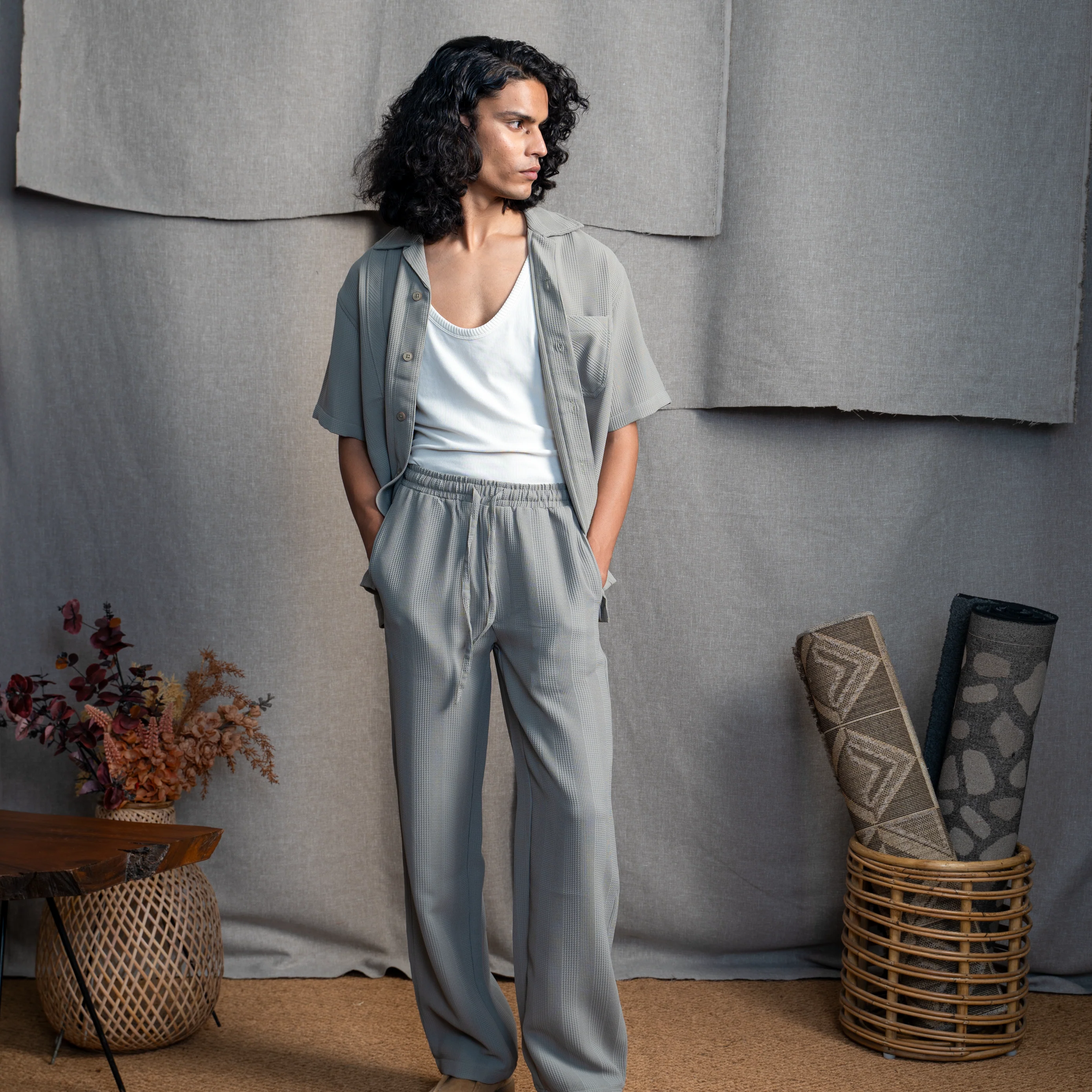 BMW DRAWSTRING TROUSER- MINT SAGE - Image 2