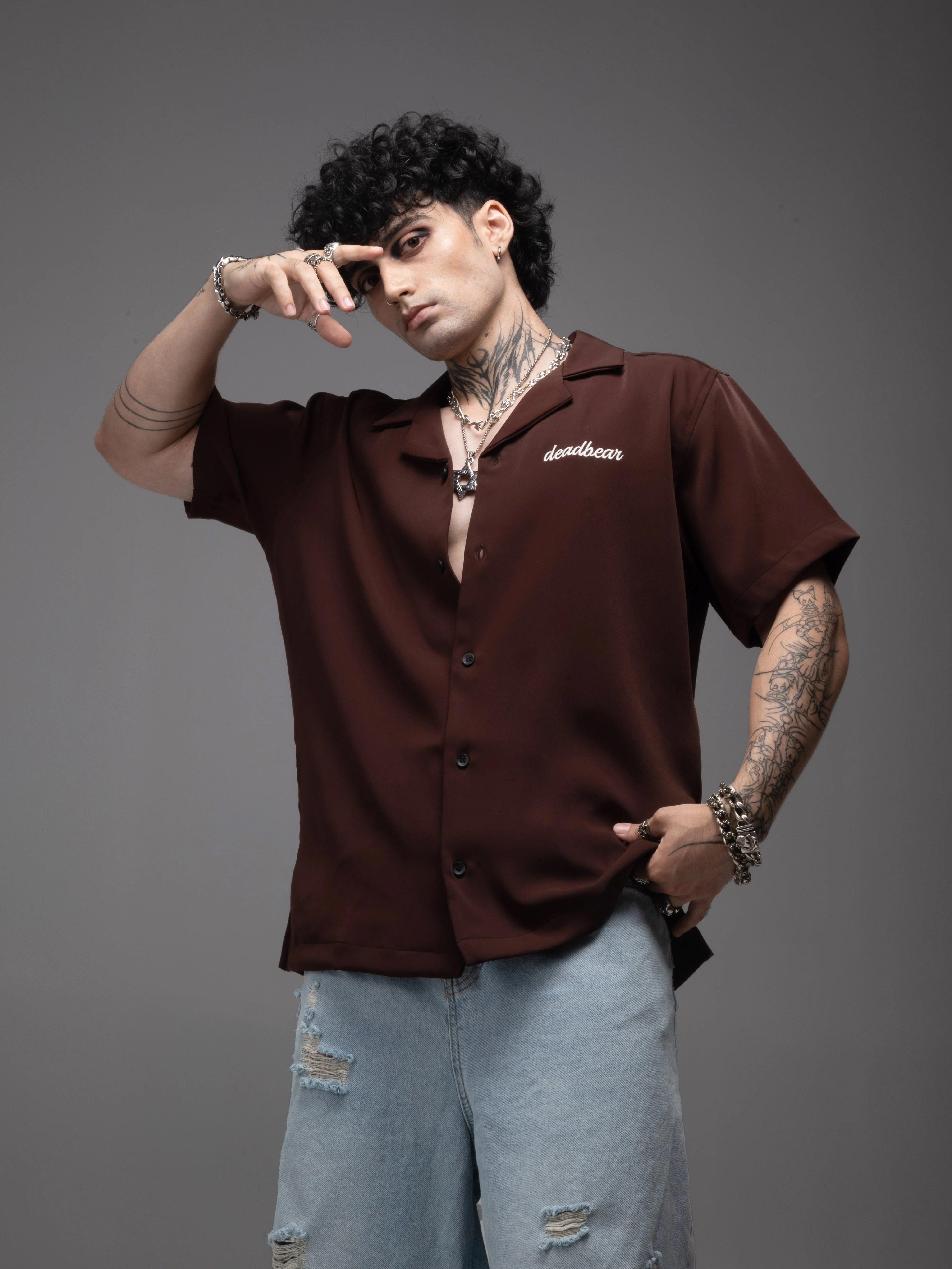 Bowling Shirt Brown - Image 3