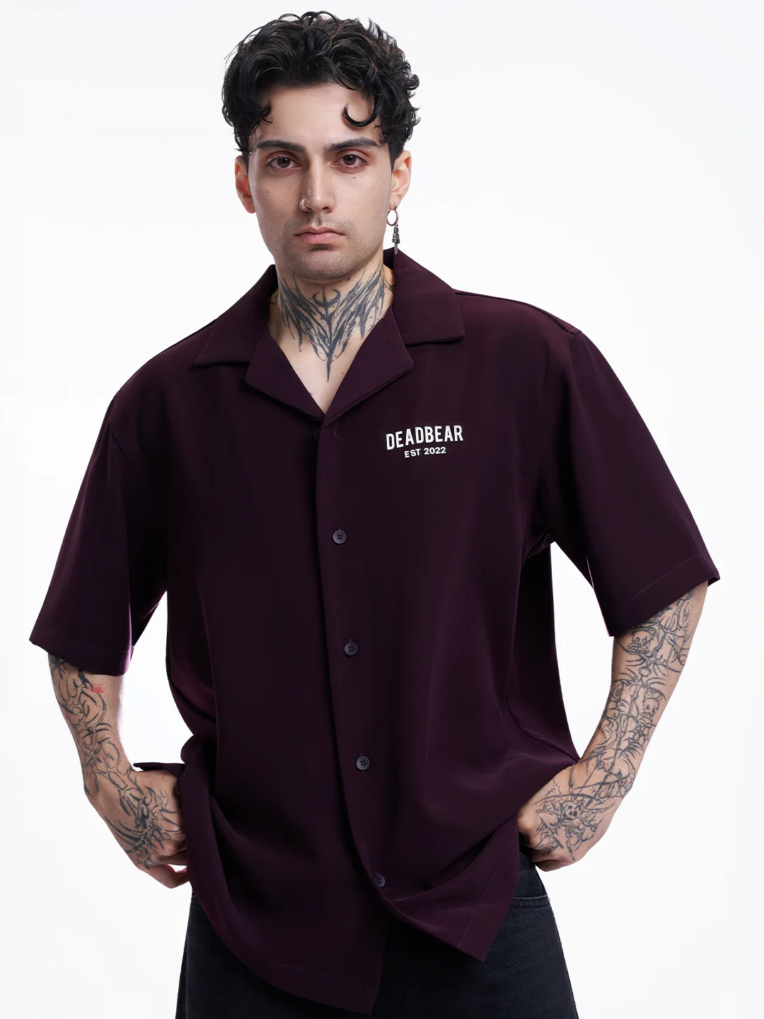 Bowling Shirt Deep Plum - Image 3