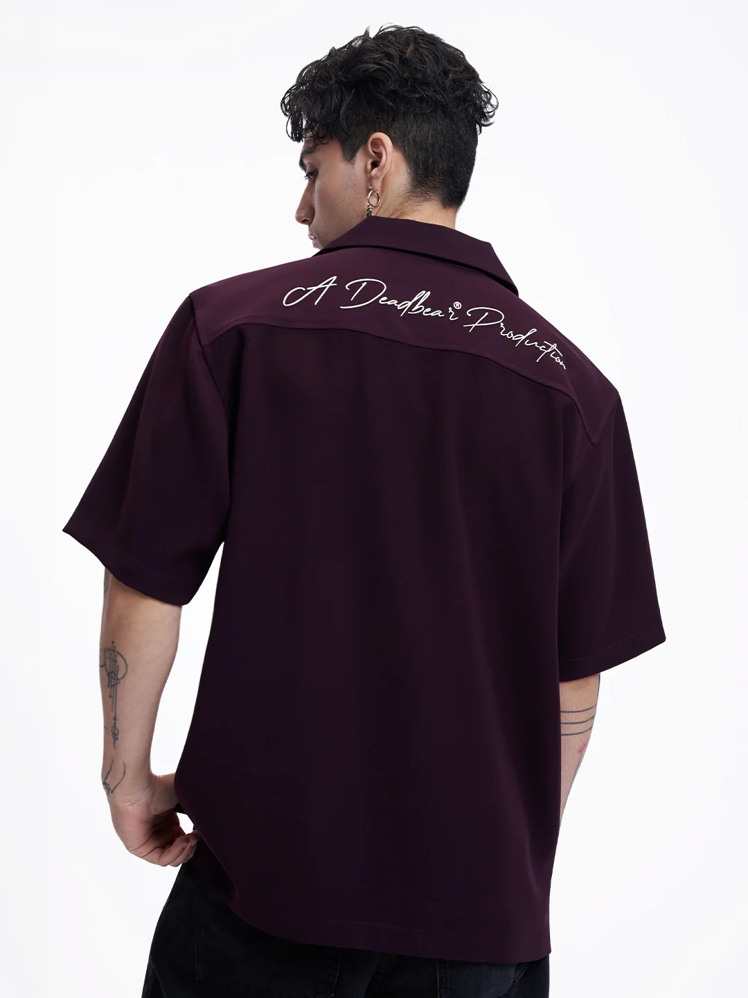 Bowling Shirt Deep Plum - Image 8