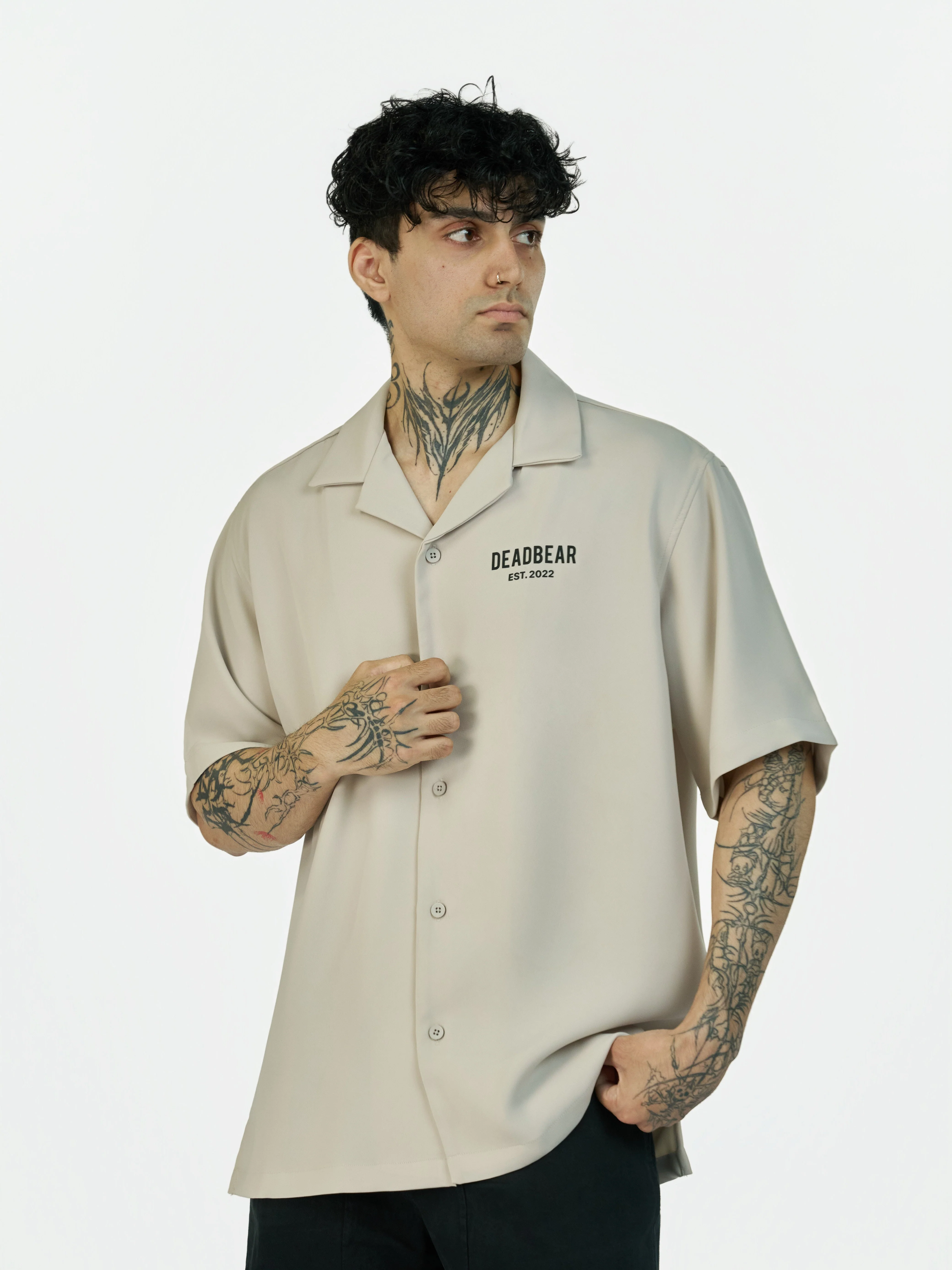 Bowling Shirt Stone Grey - Image 2