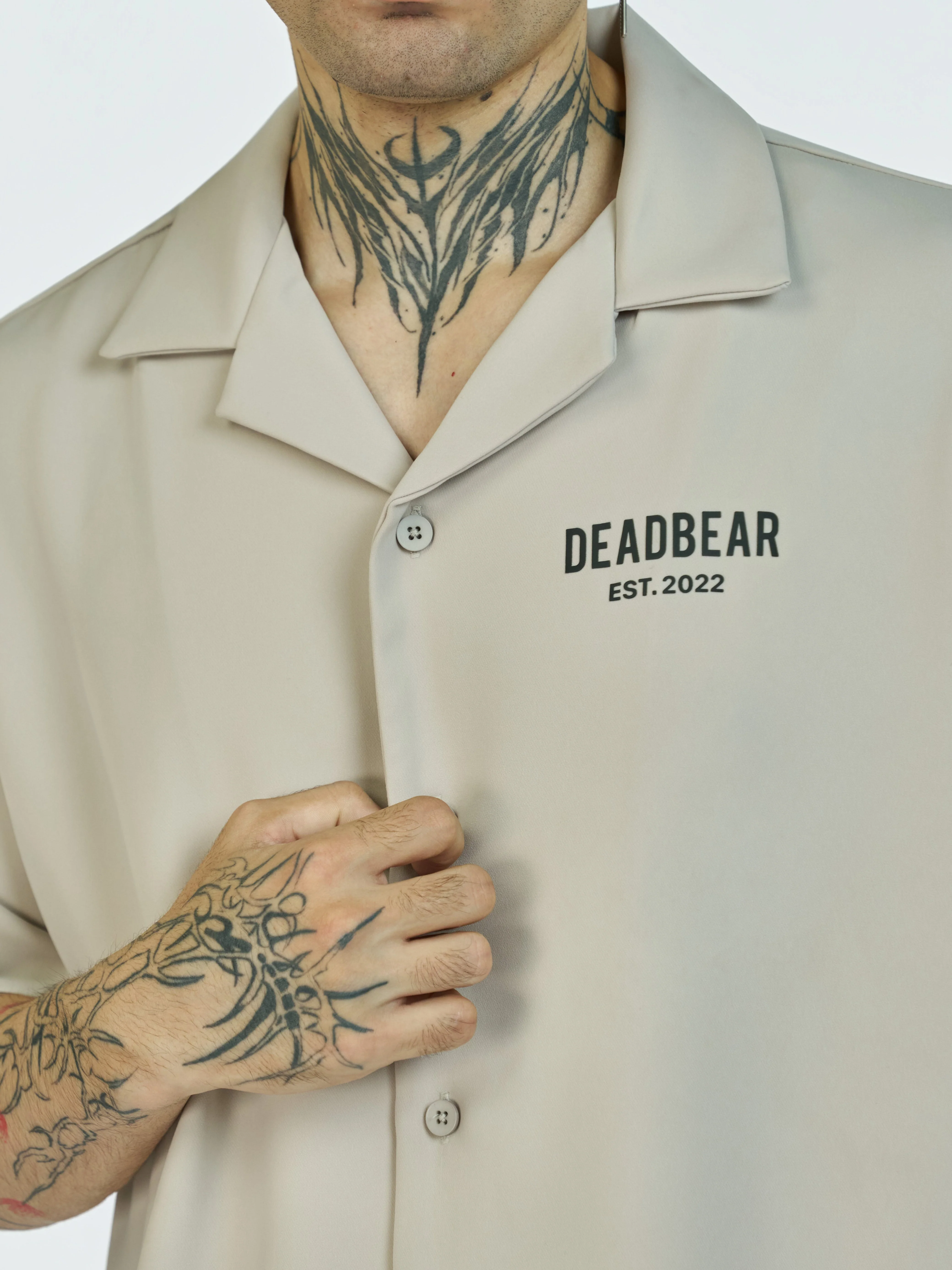Bowling Shirt Stone Grey - Image 3