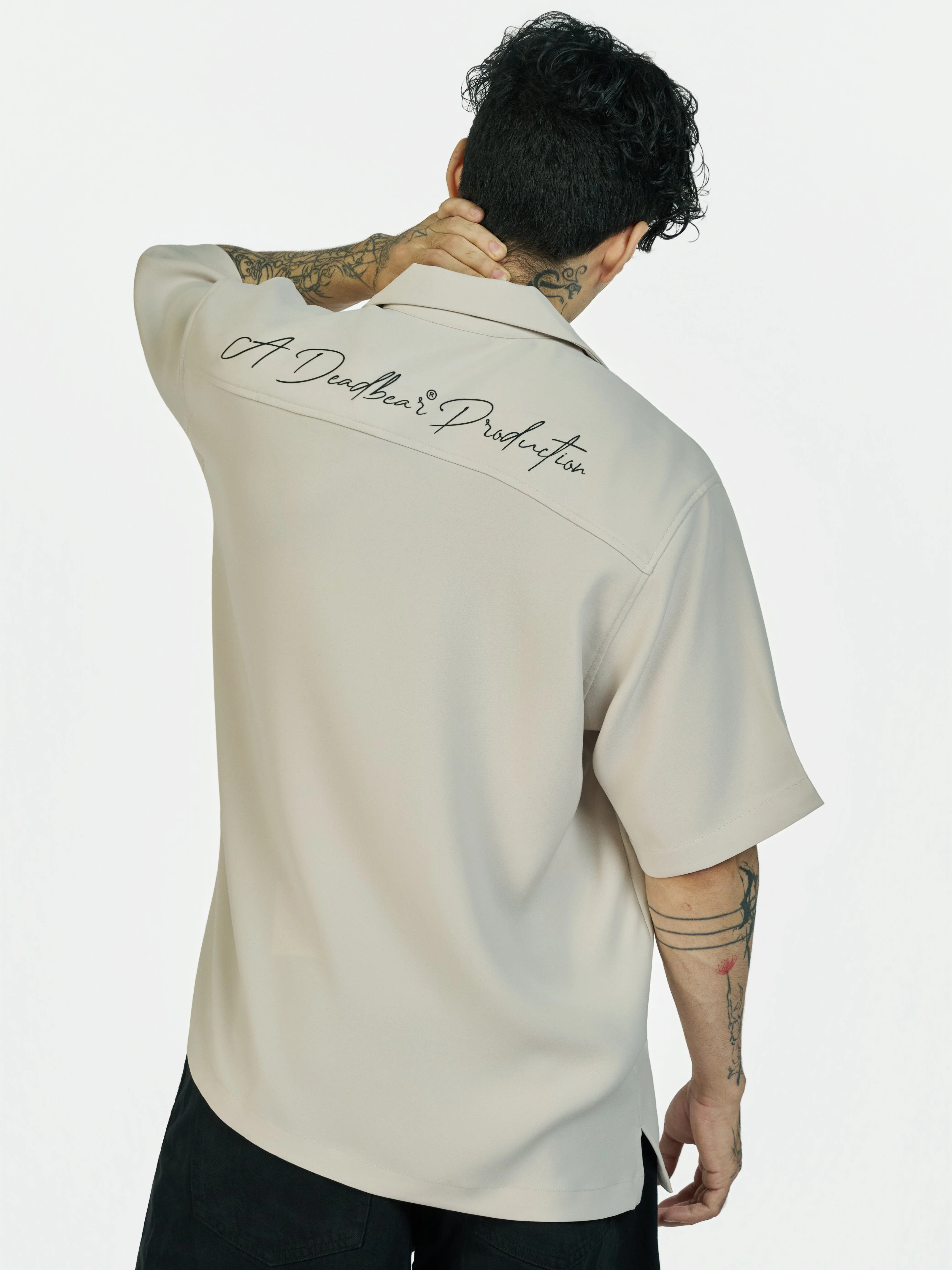 Bowling Shirt Stone Grey - Image 8
