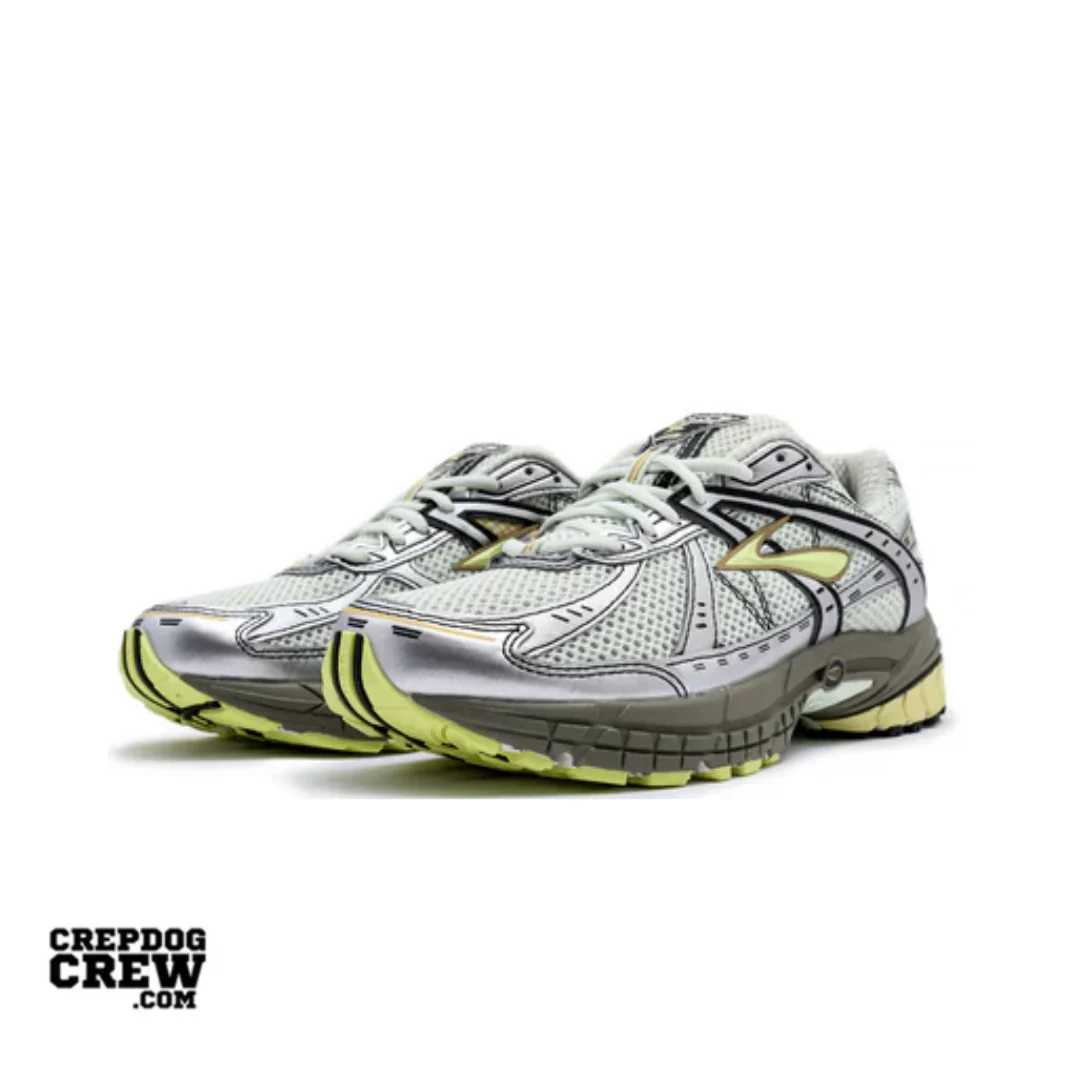 Brooks Adrenaline GTS 10 White Silver Green - Image 2