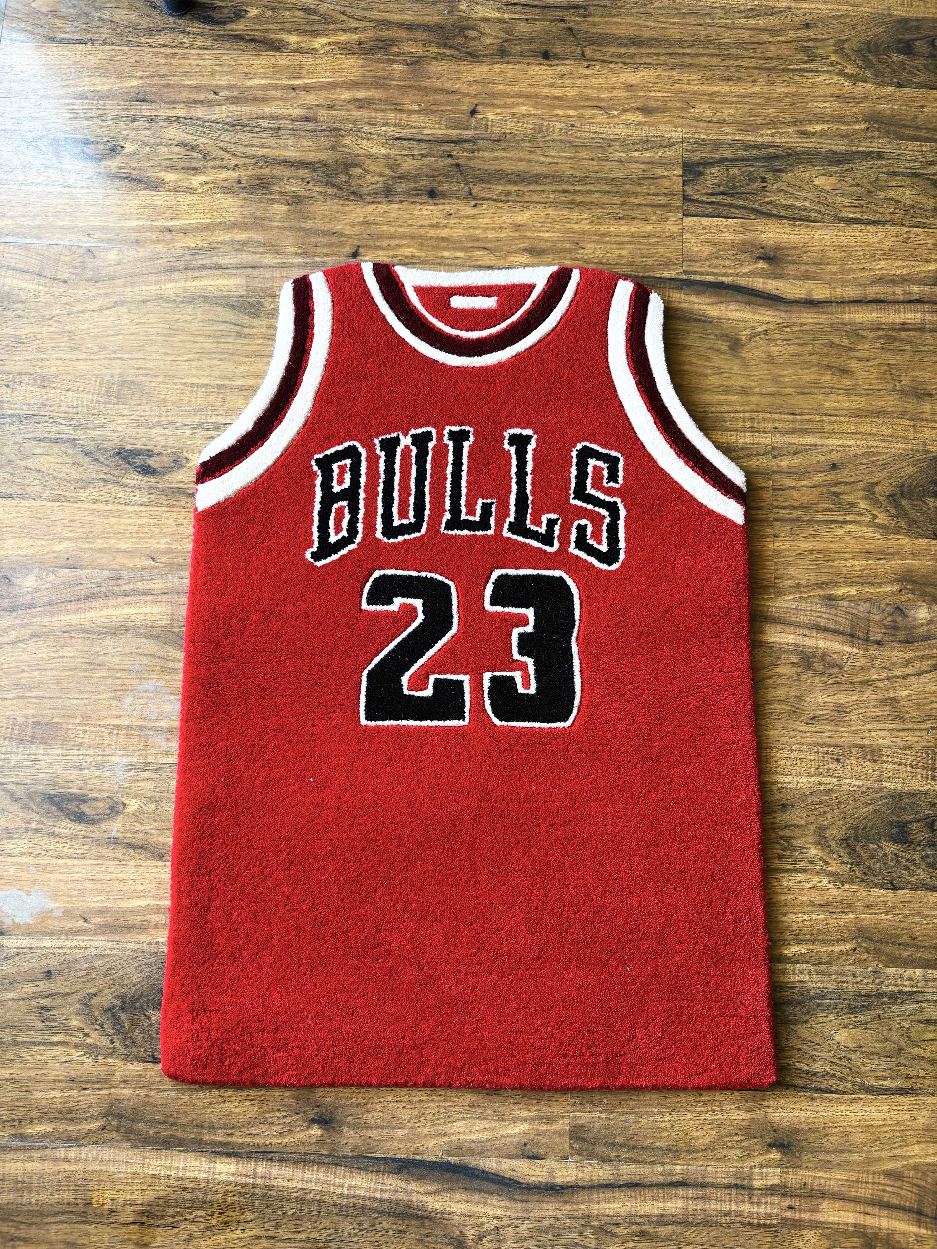 Bulls Red jersey Hand tufted Custom Rug - Image 3