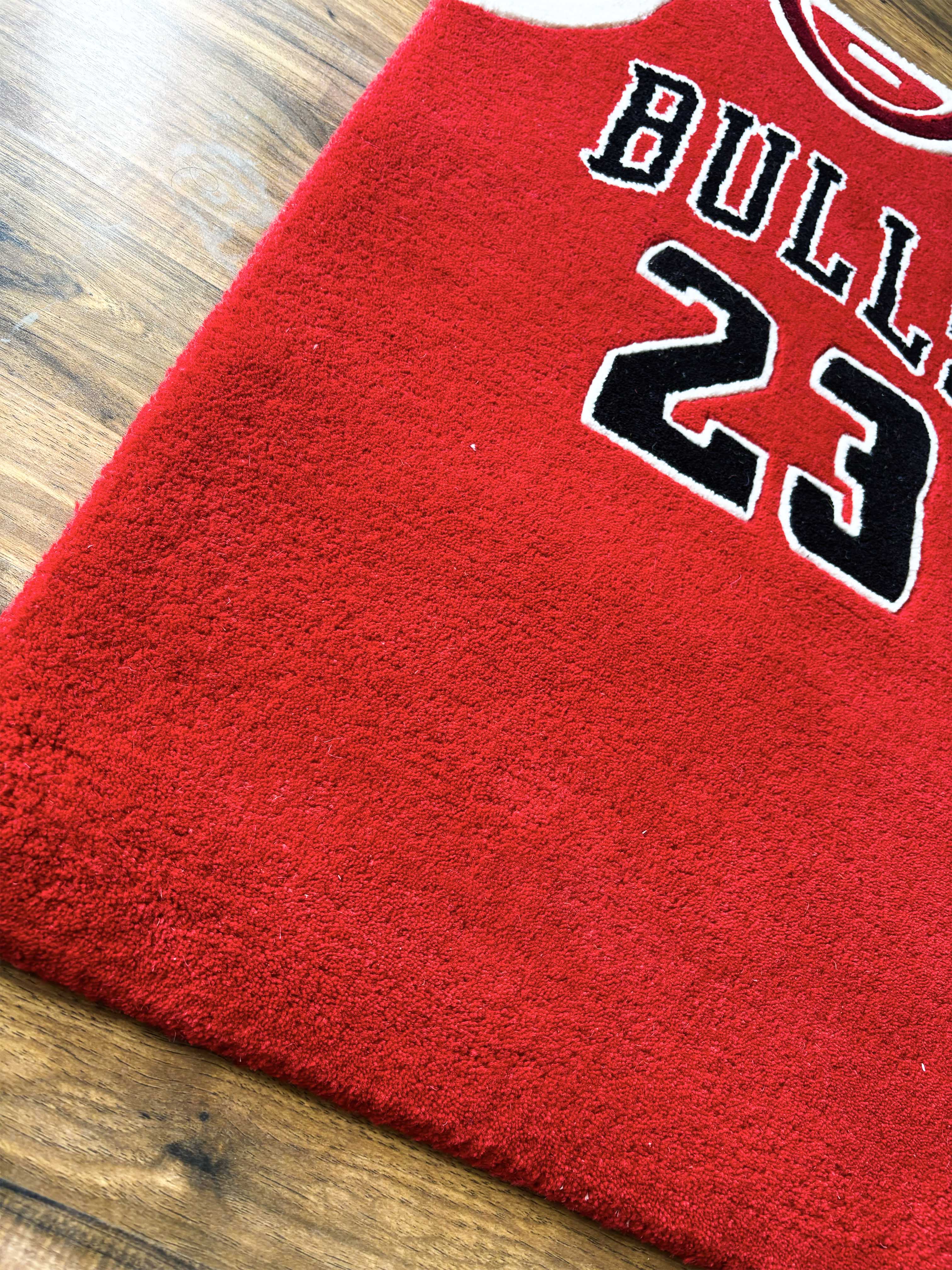 Bulls Red jersey Hand tufted Custom Rug - Image 4