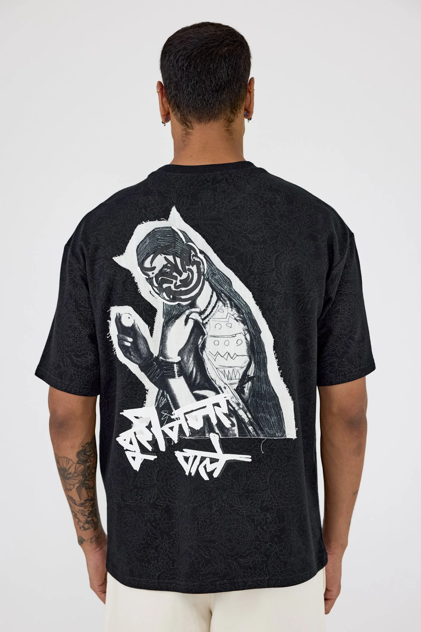 Buri Nazar' blockprint T-shirt - Image 3
