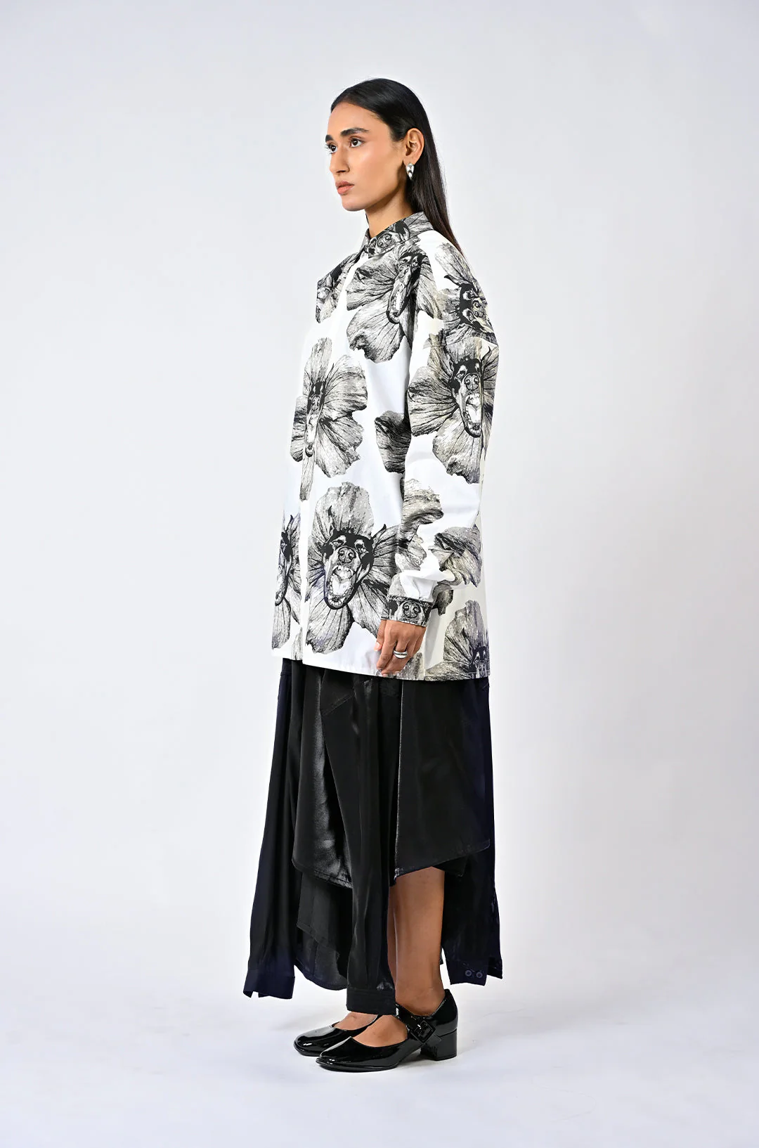 Canine printed cotton shirt - White - Image 6