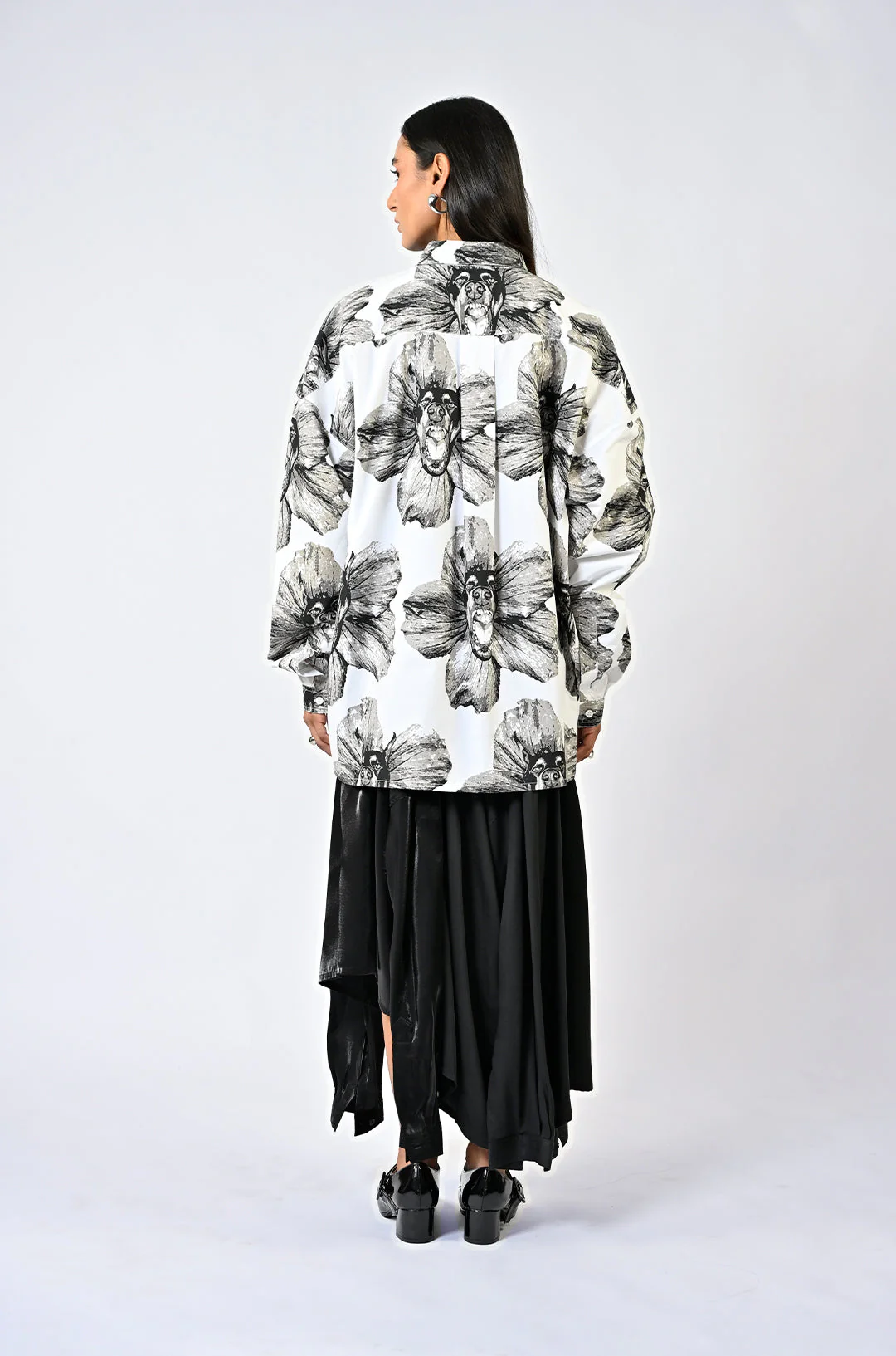 Canine printed cotton shirt - White - Image 8