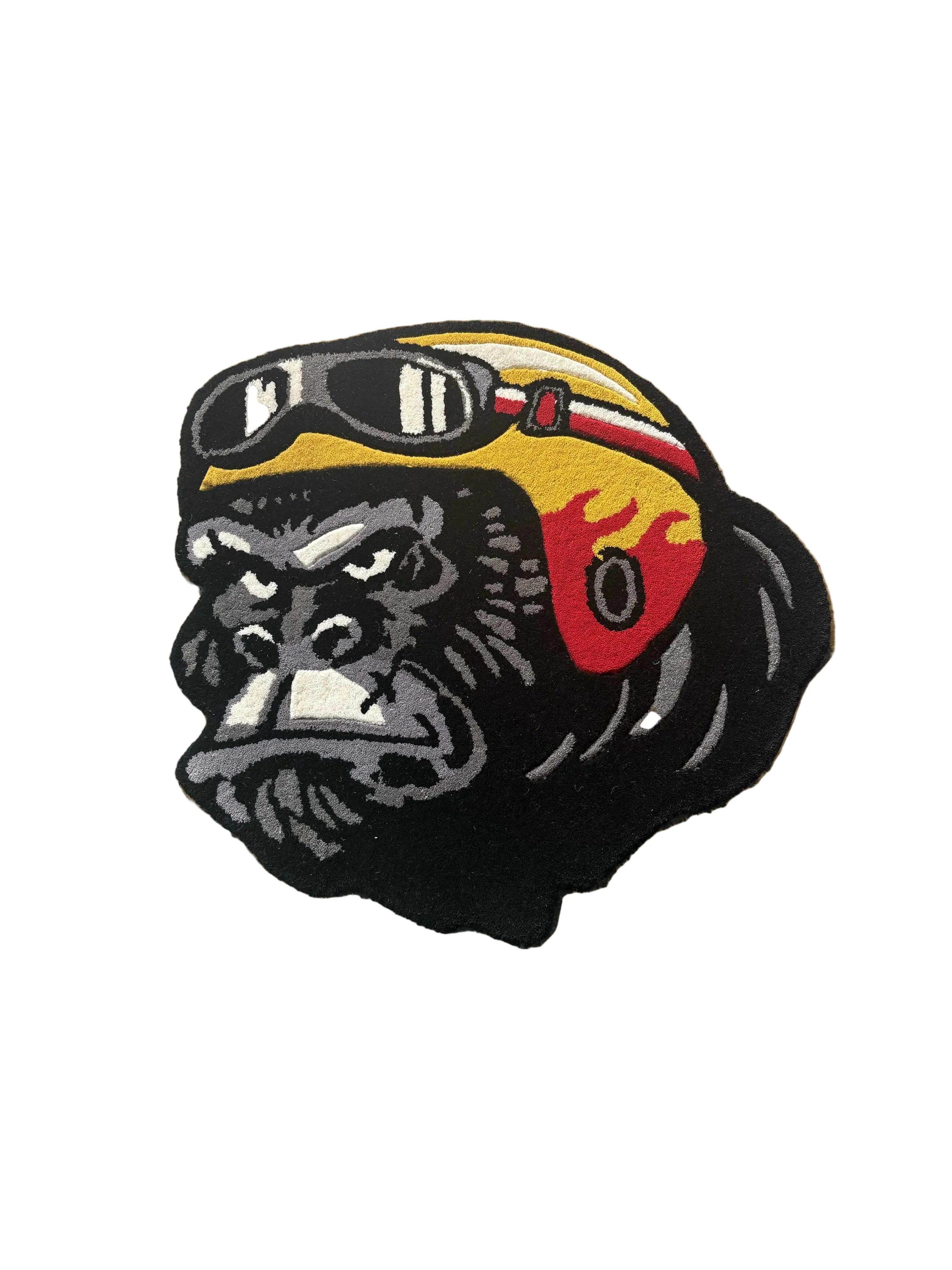 Chimpanzee biker Hand Tufted Custom Rug - Image 2