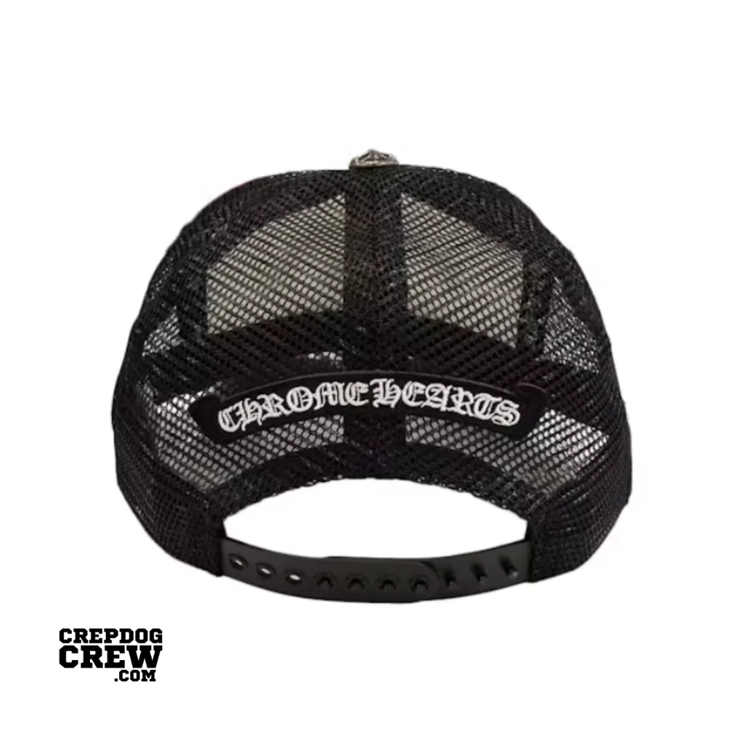 Chrome Hearts Hollywood Cross "King Taco" Trucker Cap Black/White - Image 2