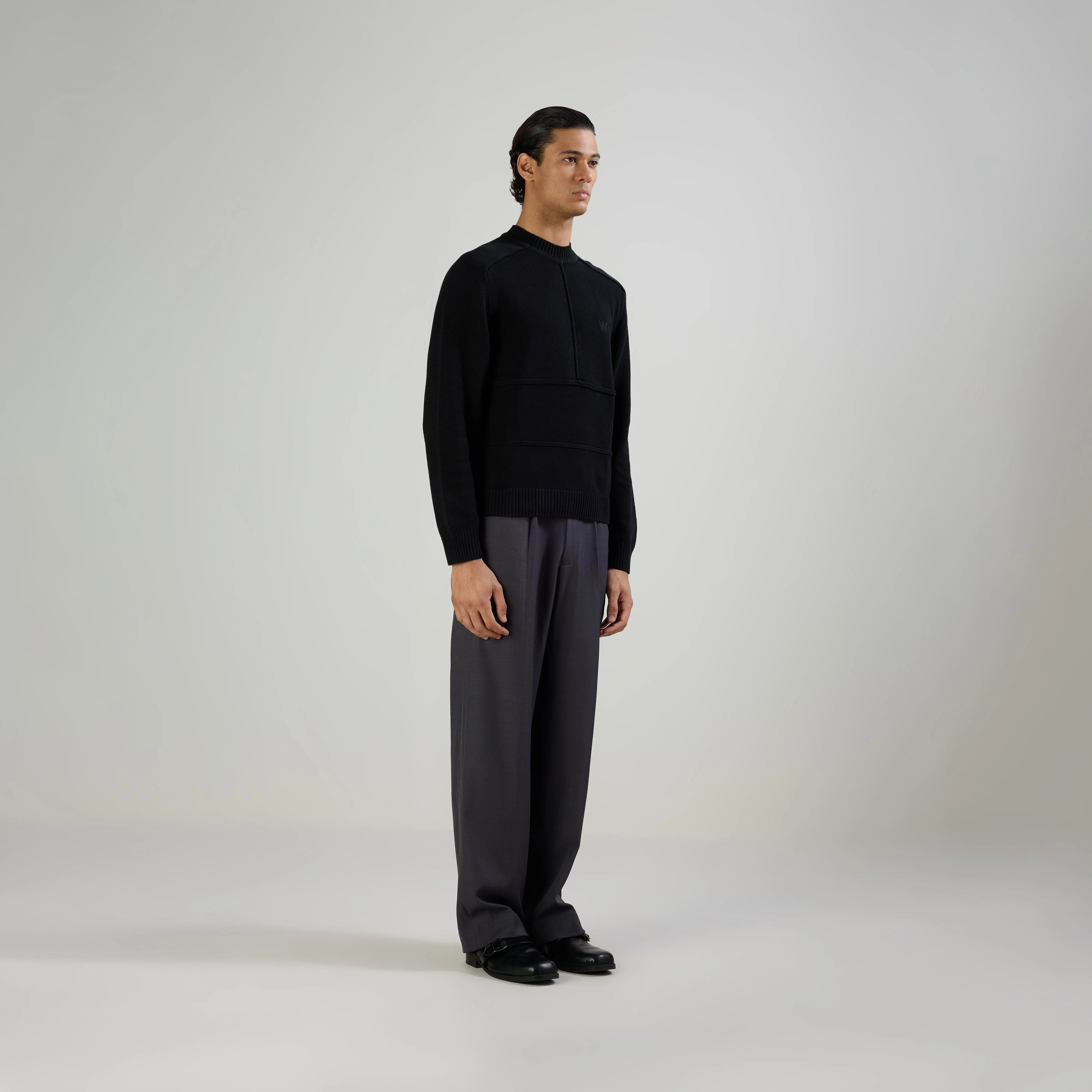 CLASSIC PLEATED TROUSERS - GRAY - Image 2