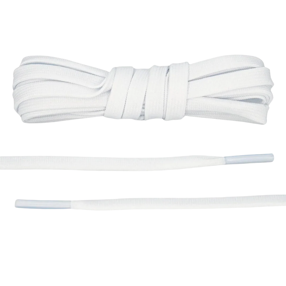 Classic White Flat Shoelaces | Jordan Shoelaces, Nike Shoelaces, Air Force 1 Shoelaces By KNOTTY