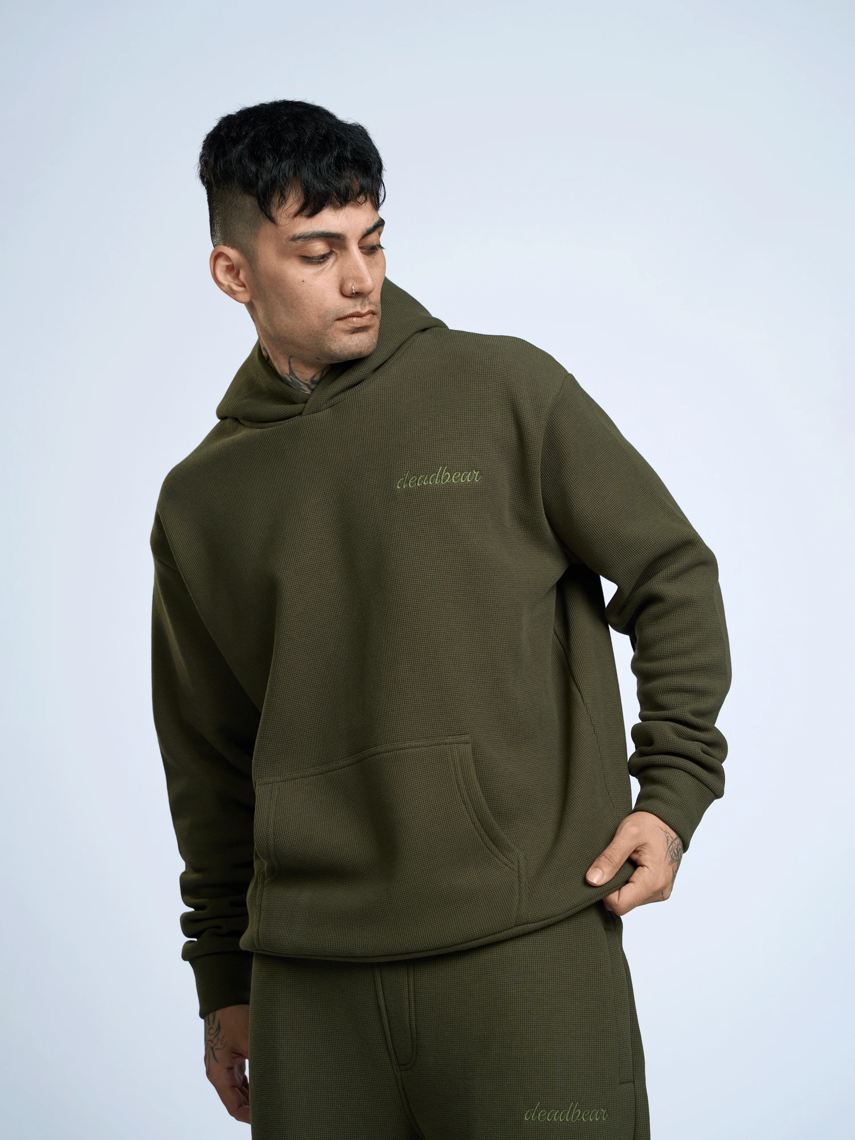 Co-ord Hoodie Olive - Image 9