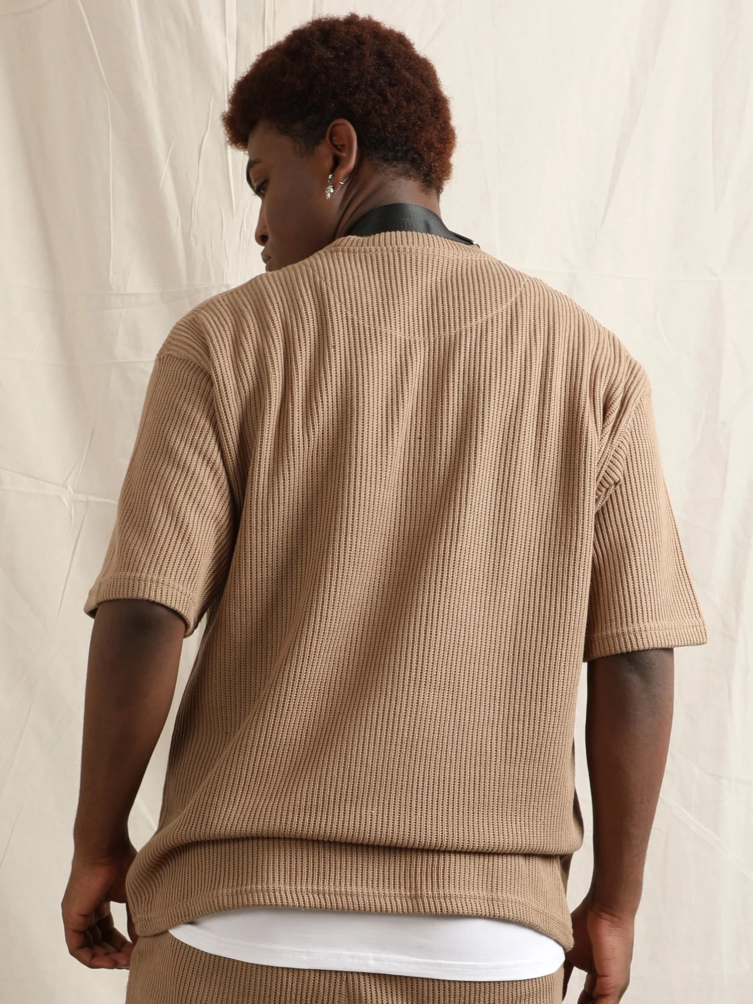 CO-ORD IN SWEATER KNIT FABRIC (BROWN) - Image 2