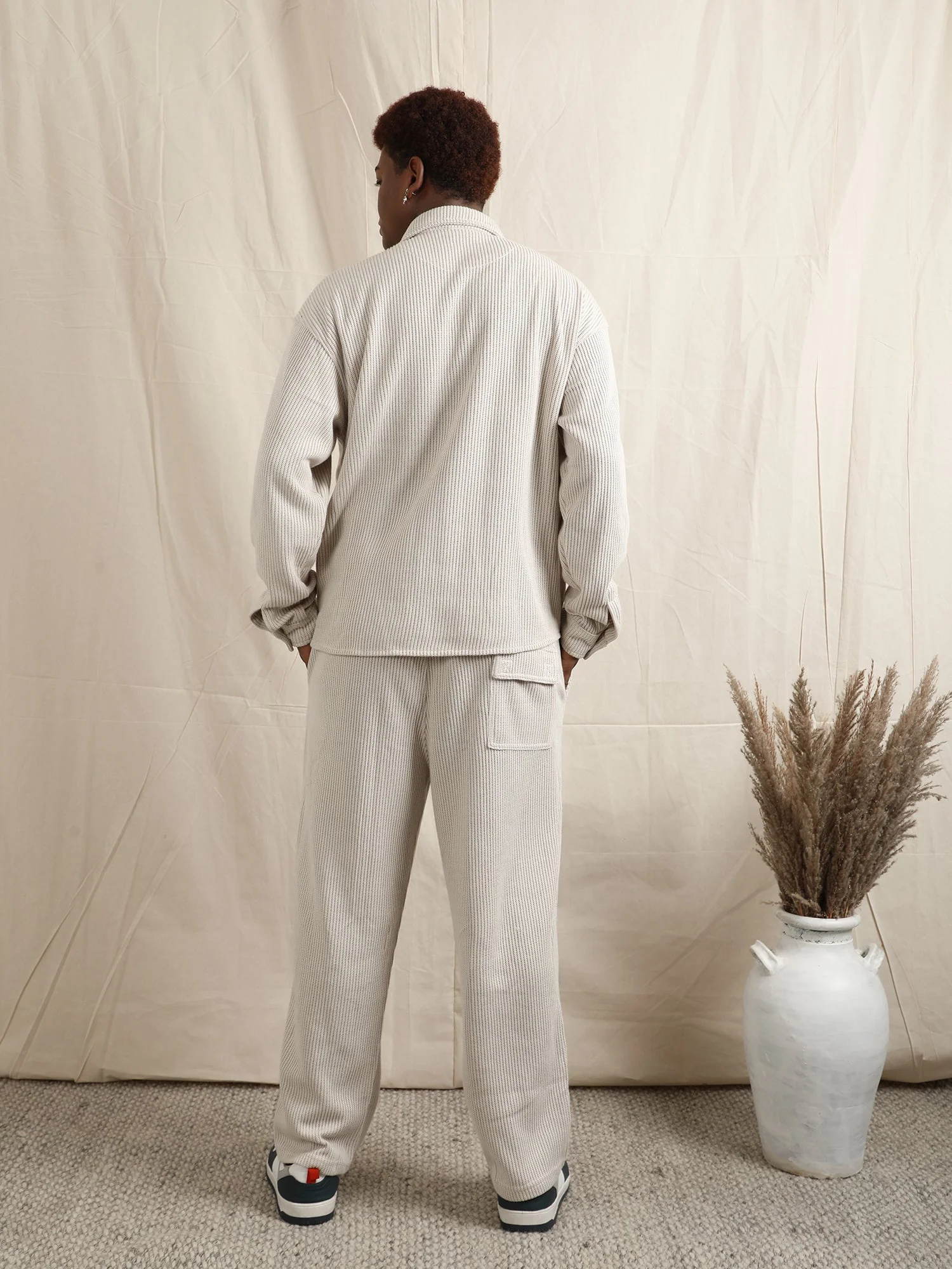 CO-ORD IN SWEATER KNIT FABRIC (CREAM) - Image 4