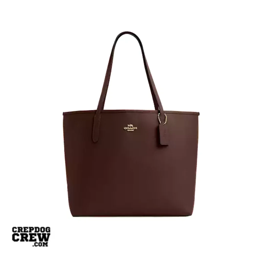 Coach City Tote Bag pebbled leather Gold Maple