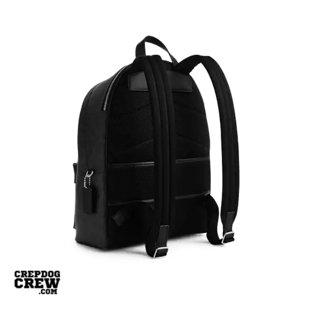 Coach Taylor Backpack In Signature Canvas Silver Black - Image 2