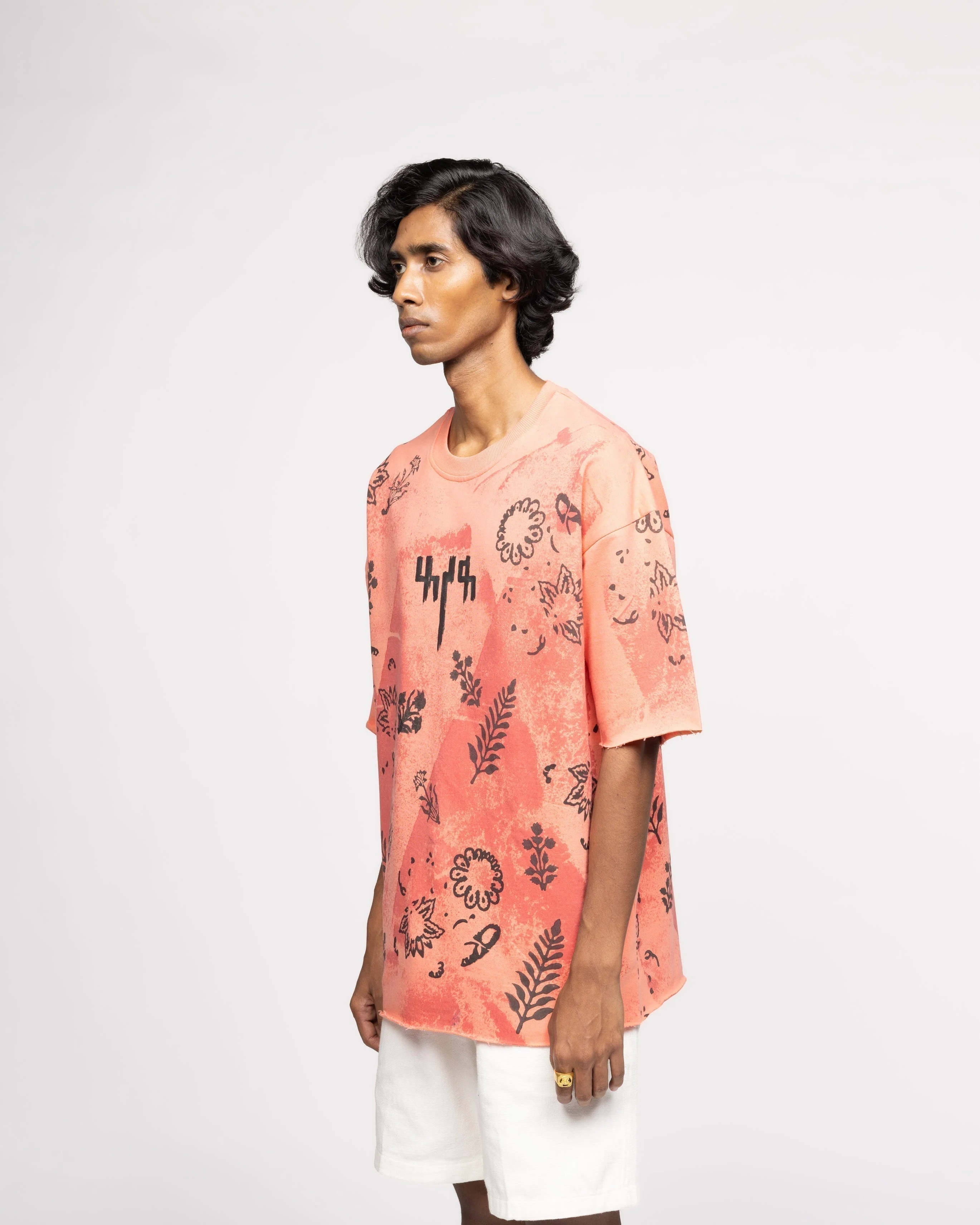 Coral Block Printed - Tshirt - Image 6