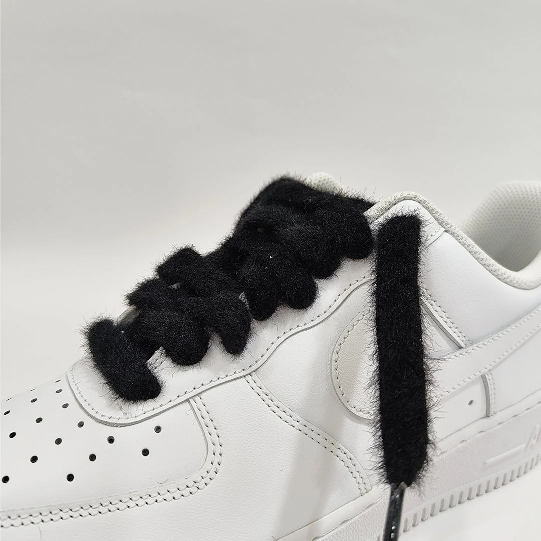 COZY FUZZY BLACK SHEEP FAT LACES BY KNOTTY - Image 3