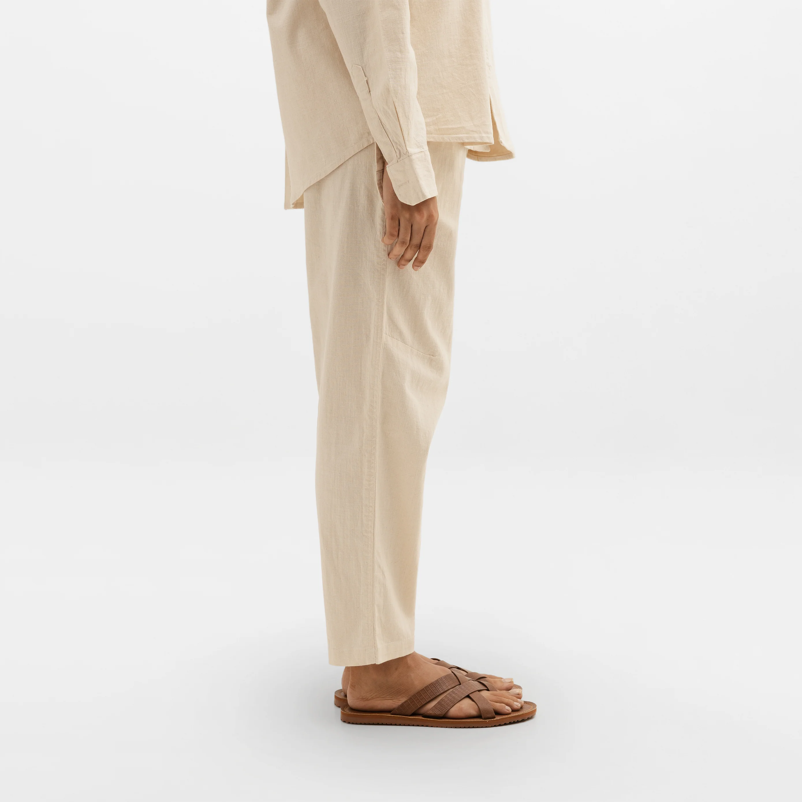 CURVED COTTON PANTS - Image 3