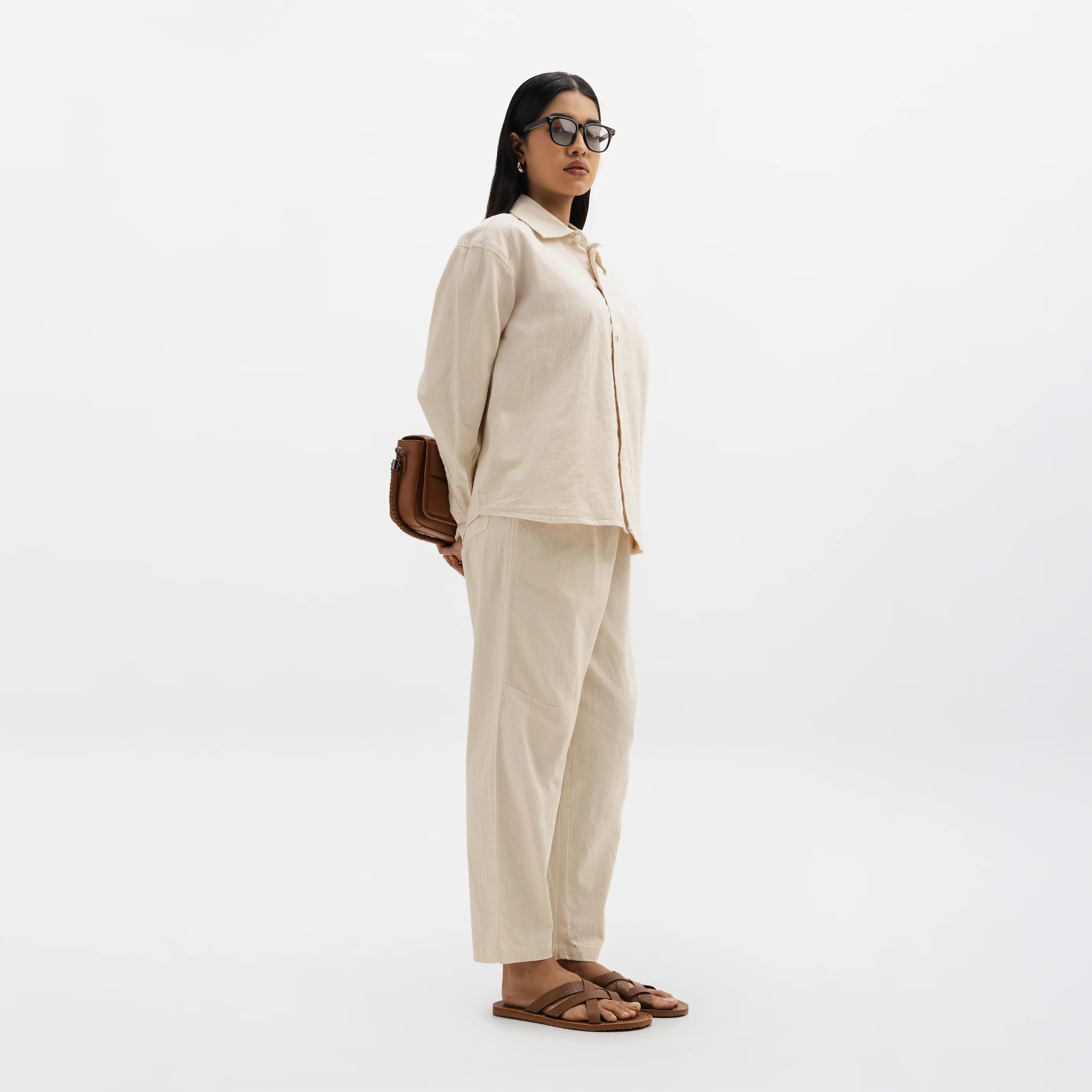 CURVED COTTON PANTS - Image 4