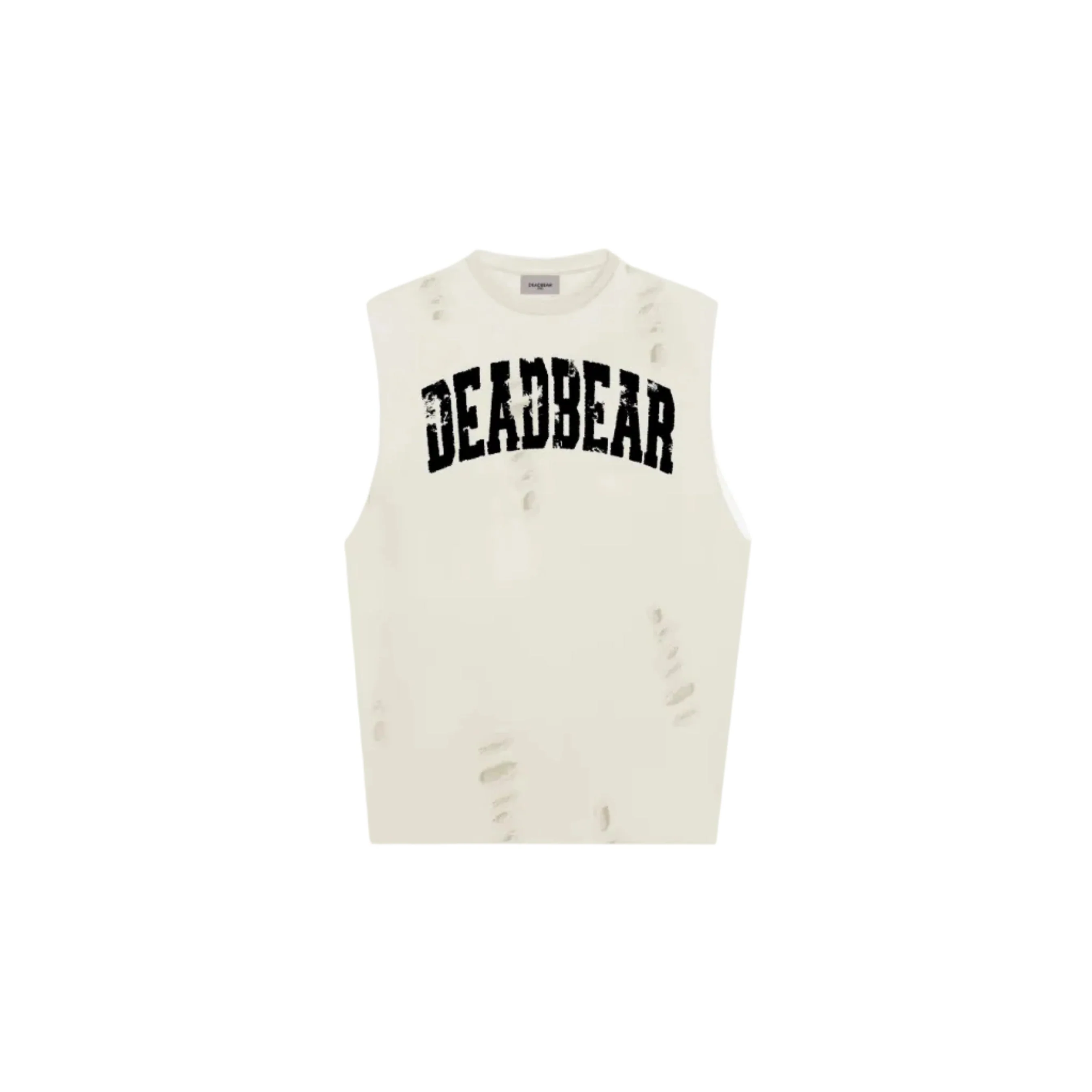 Distressed Cream White Tank