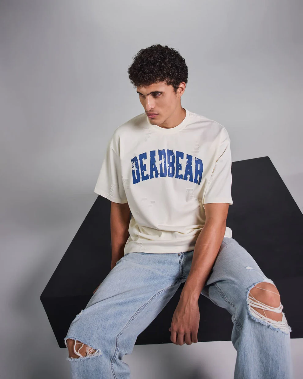 Distressed Cream White Tee 2.0 - Image 4