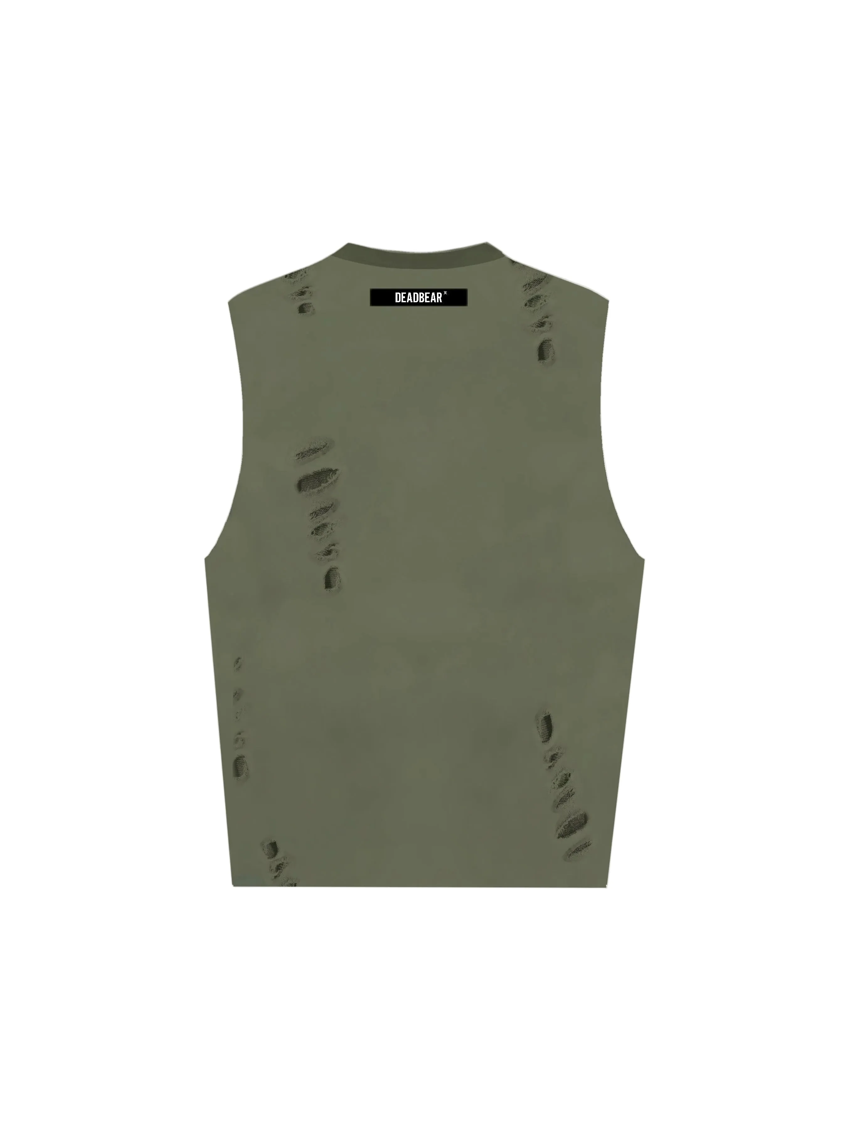 Distressed Olive Tank - Image 2