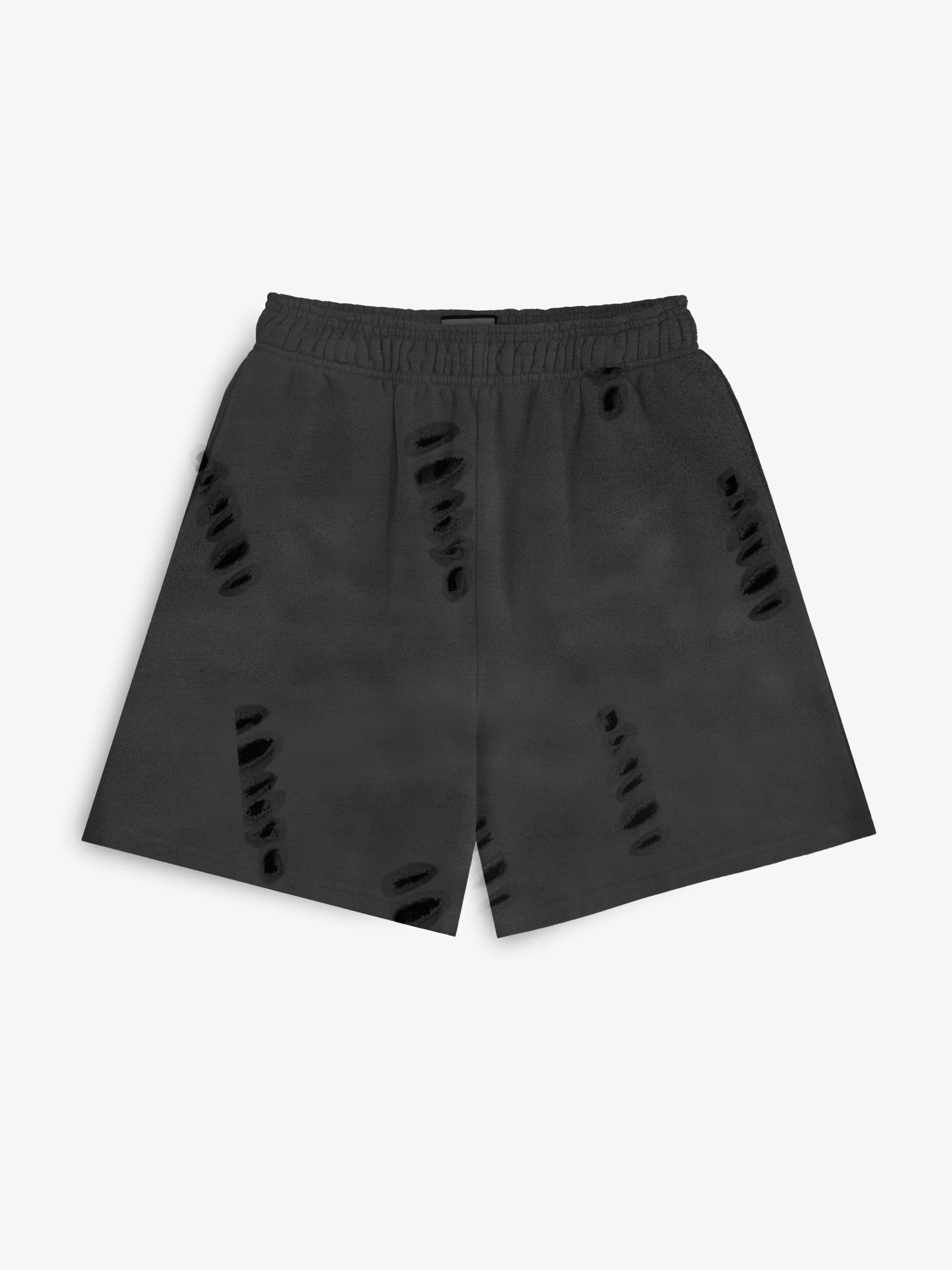 Distressed Washed Black Shorts - Image 6