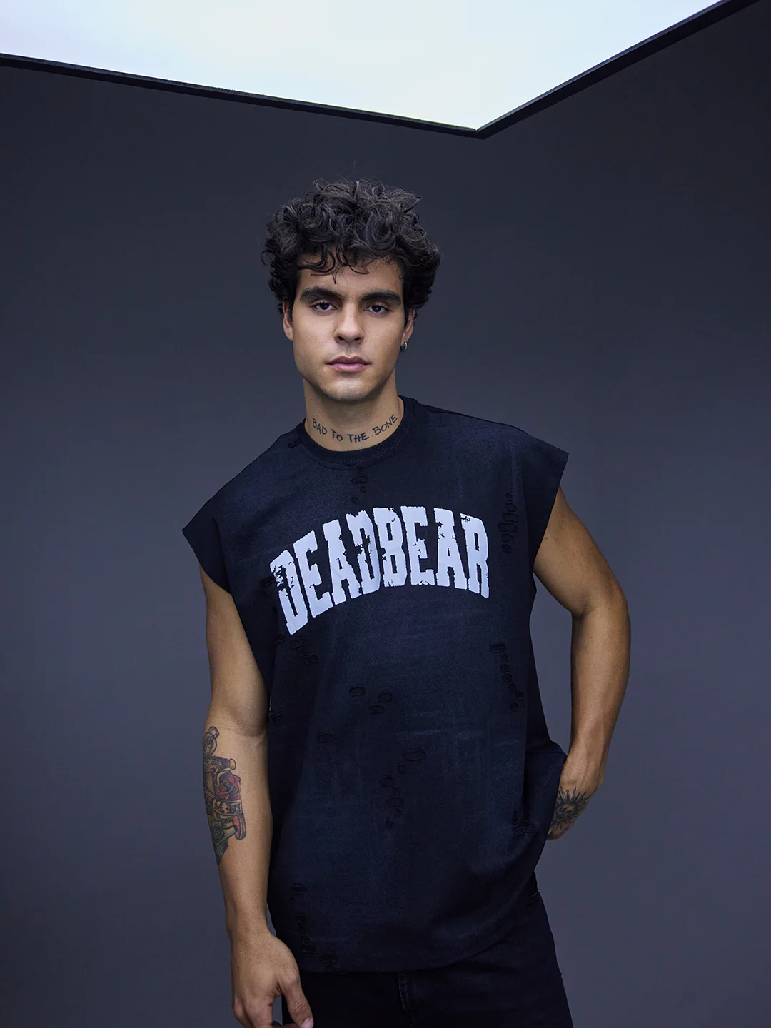 Distressed Washed Black Tank - Image 10