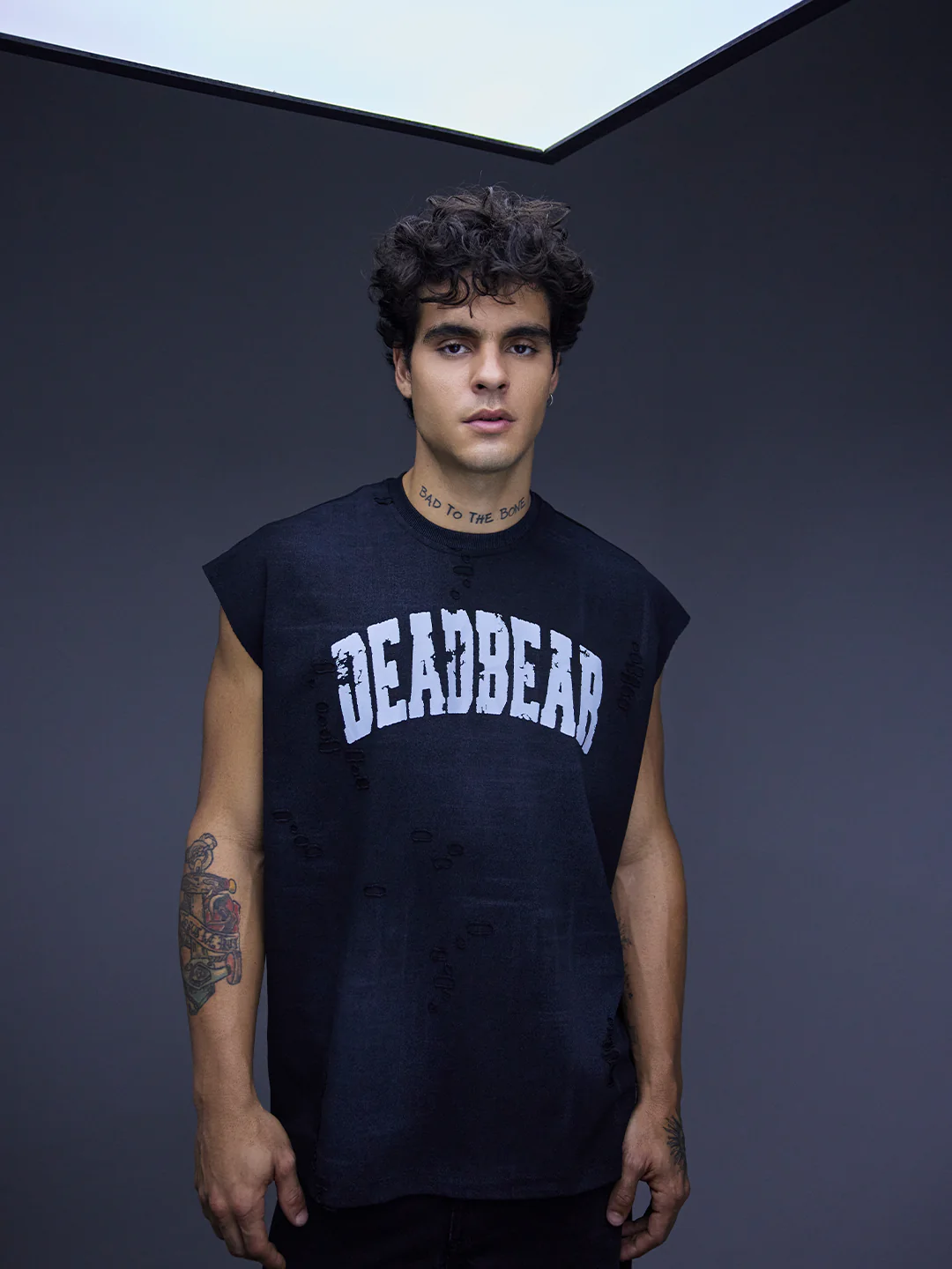 Distressed Washed Black Tank - Image 4
