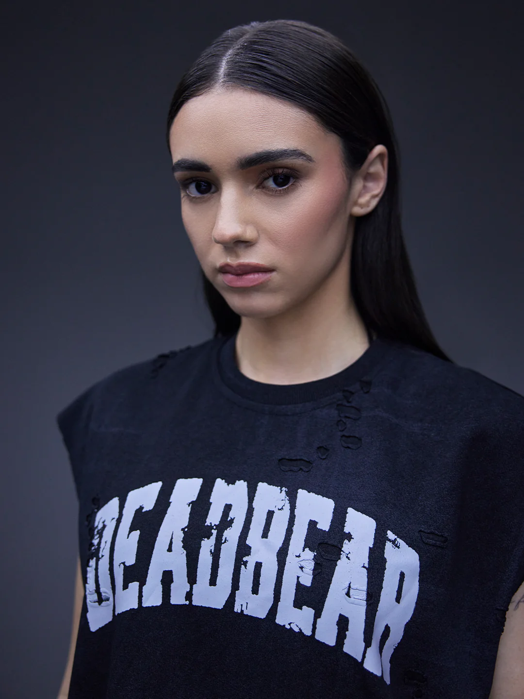 Distressed Washed Black Tank - Image 5