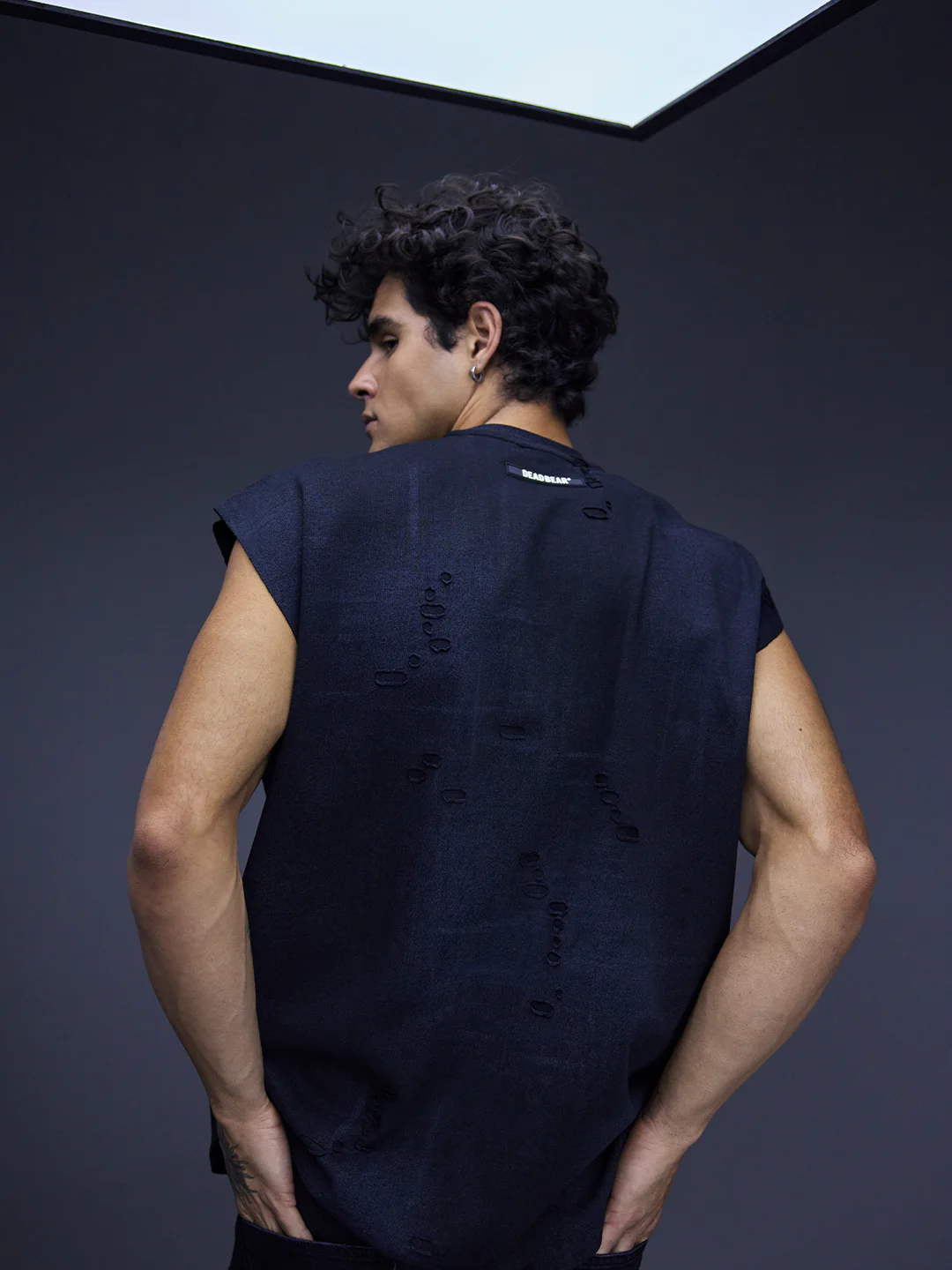 Distressed Washed Black Tank - Image 8
