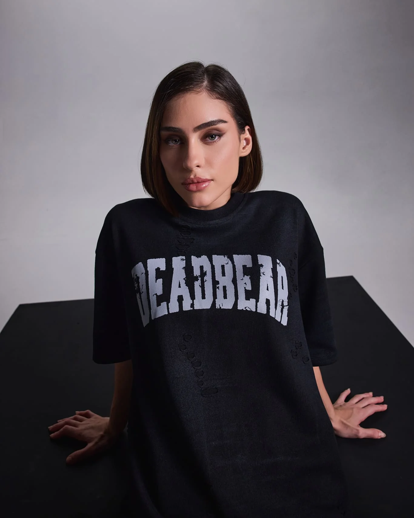 Distressed Washed Black Tee - Image 5