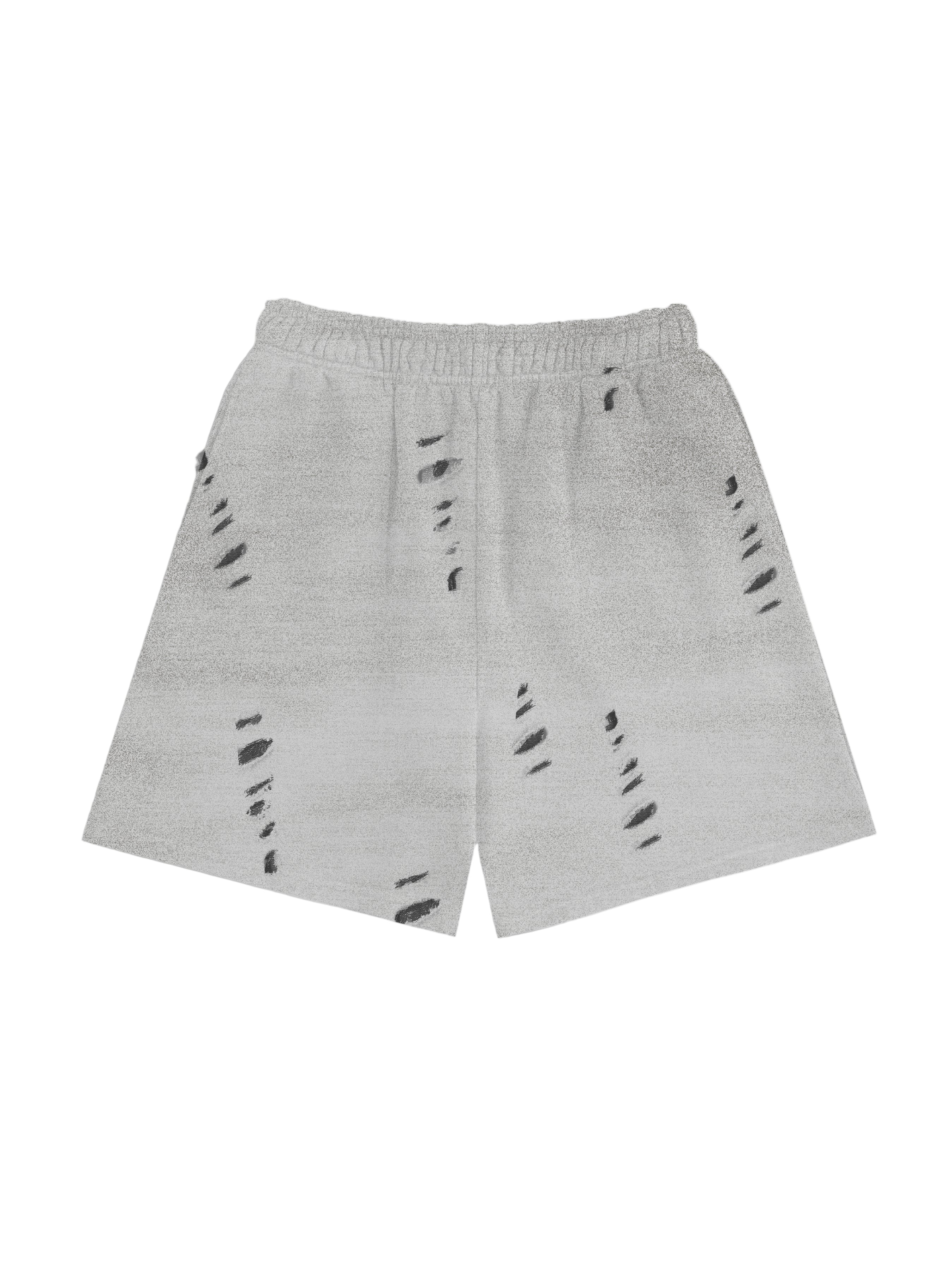 Distressed Washed Grey Shorts - Image 5